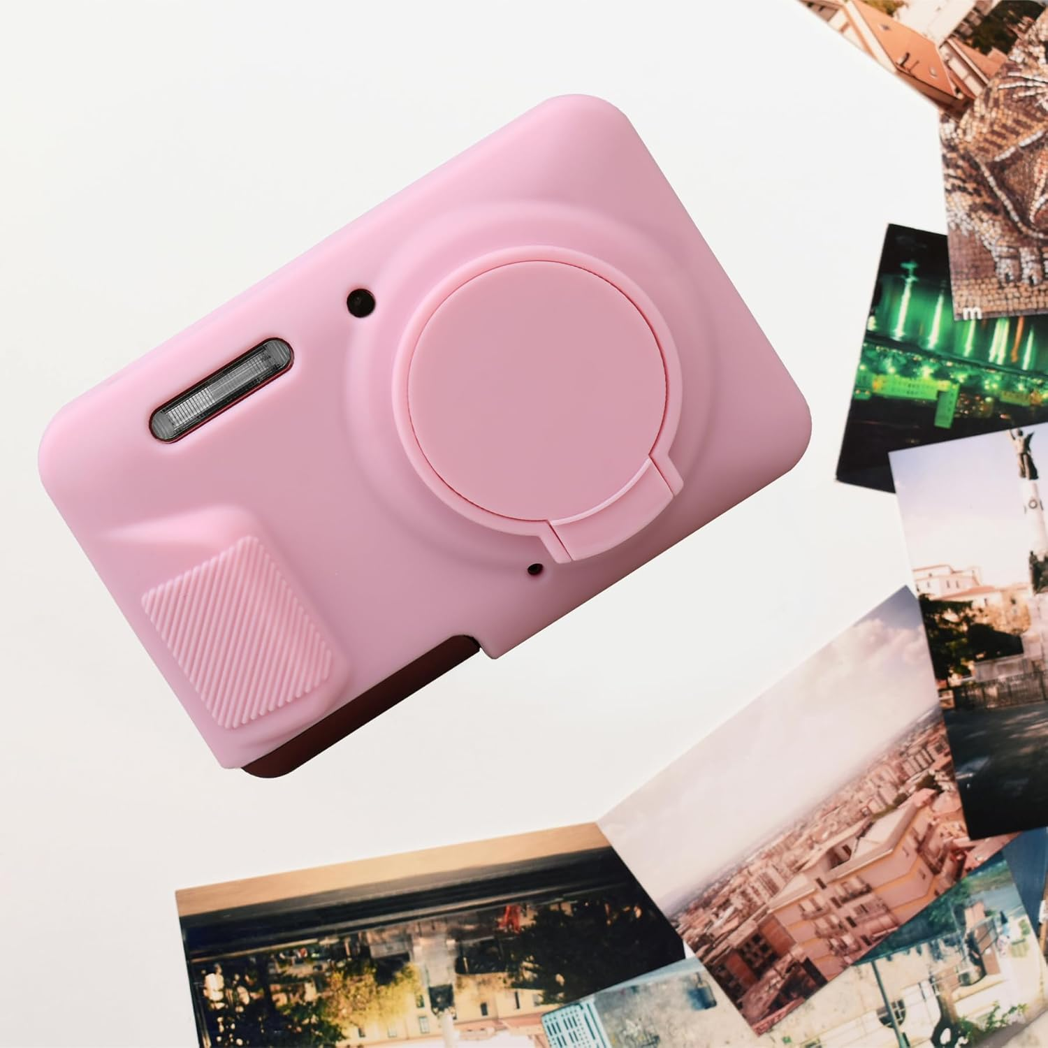 Supmay Silicone Camera Case for Kodak PIXPRO FZ55 16MP CMOS Sensor Digital Camera, Soft Silicone Protective Case Removable Lens Cover, Video Vlogging Camera Cover, Pink image number 3