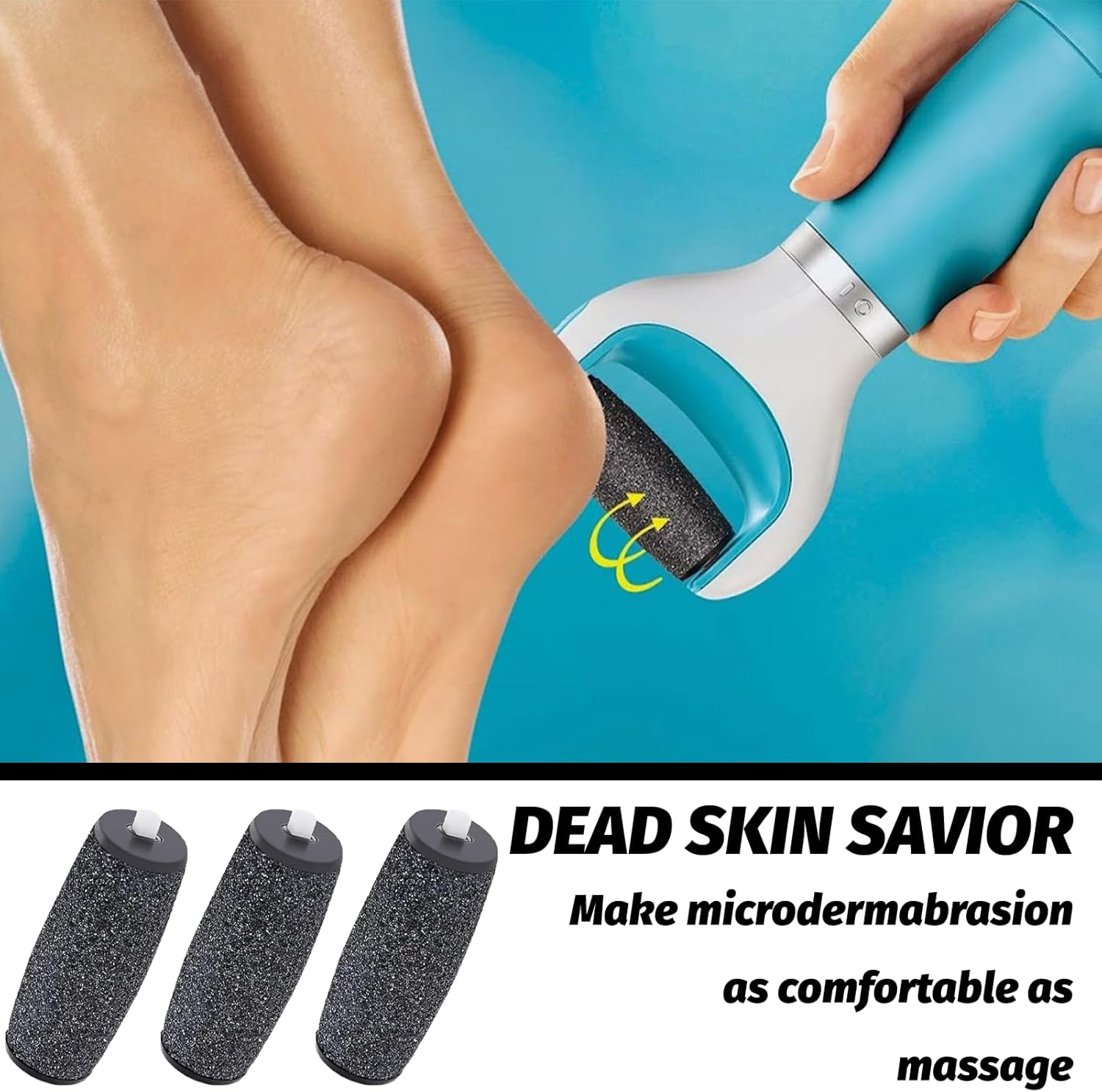 Pack of 12 Callus Remover Replacement Rollers, Replacement Rollers, for Callus Remover, Extra Coarse Refills for Electric Foot File, Compatible