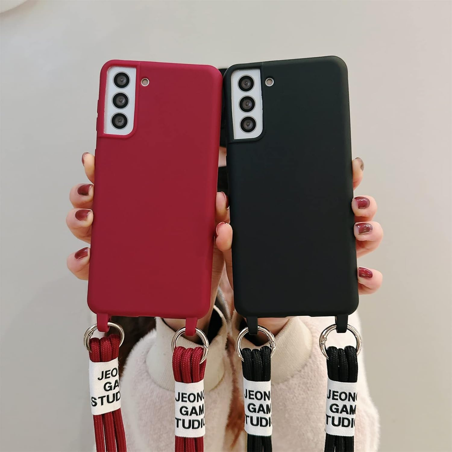 Mobile Phone Lanyard Case for Samsung Galaxy S25 Plus, Soft TPU Phone Necklace Case with Nylon Strap, Crossbody Protective Case with Stylish Crossbody Protective Case for Galaxy S25 Plus, Green image number 5