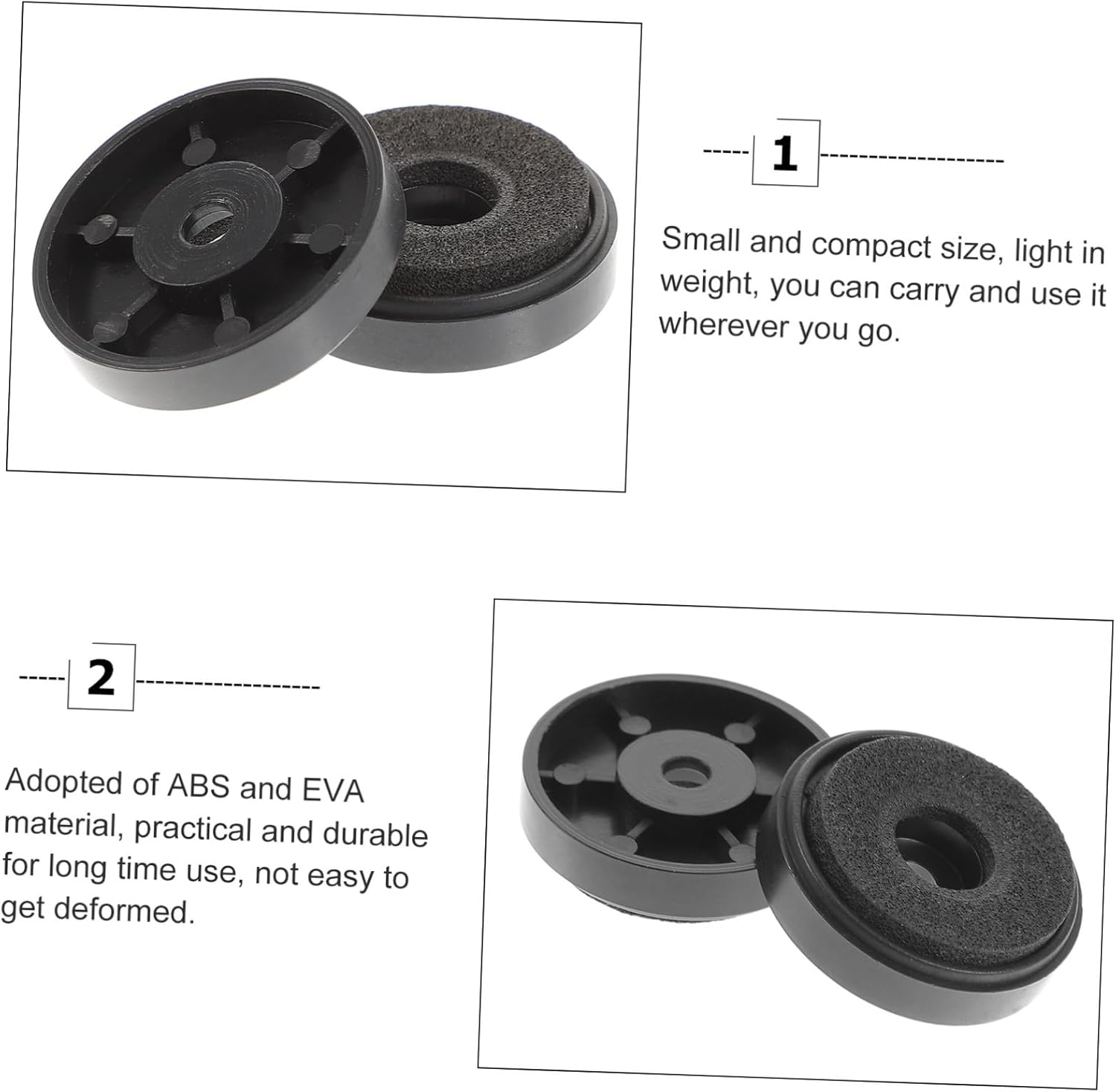 YOSADIER 10Pcs 30X8Mm Speaker Isolation Pads and Subwoofer Feet Set, Foam Vibration Damping Pads for Turntable Stand and Audio Equipment, Hifi Speaker Shock Absorption Accessories for Home Theater image number 4