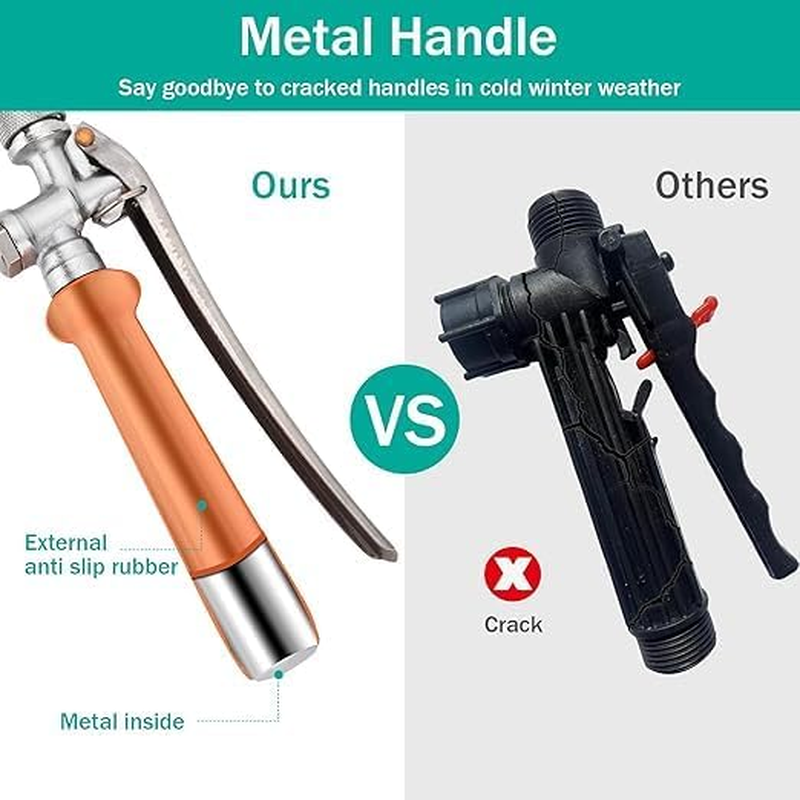 All Metal Replacement Sprayer Wand, 1/4" & 3/8" Brass Barb Sprayer Wand with Stainless Steel Shut off Valve & 2 Hose Clamps (29 Inches) image number 2