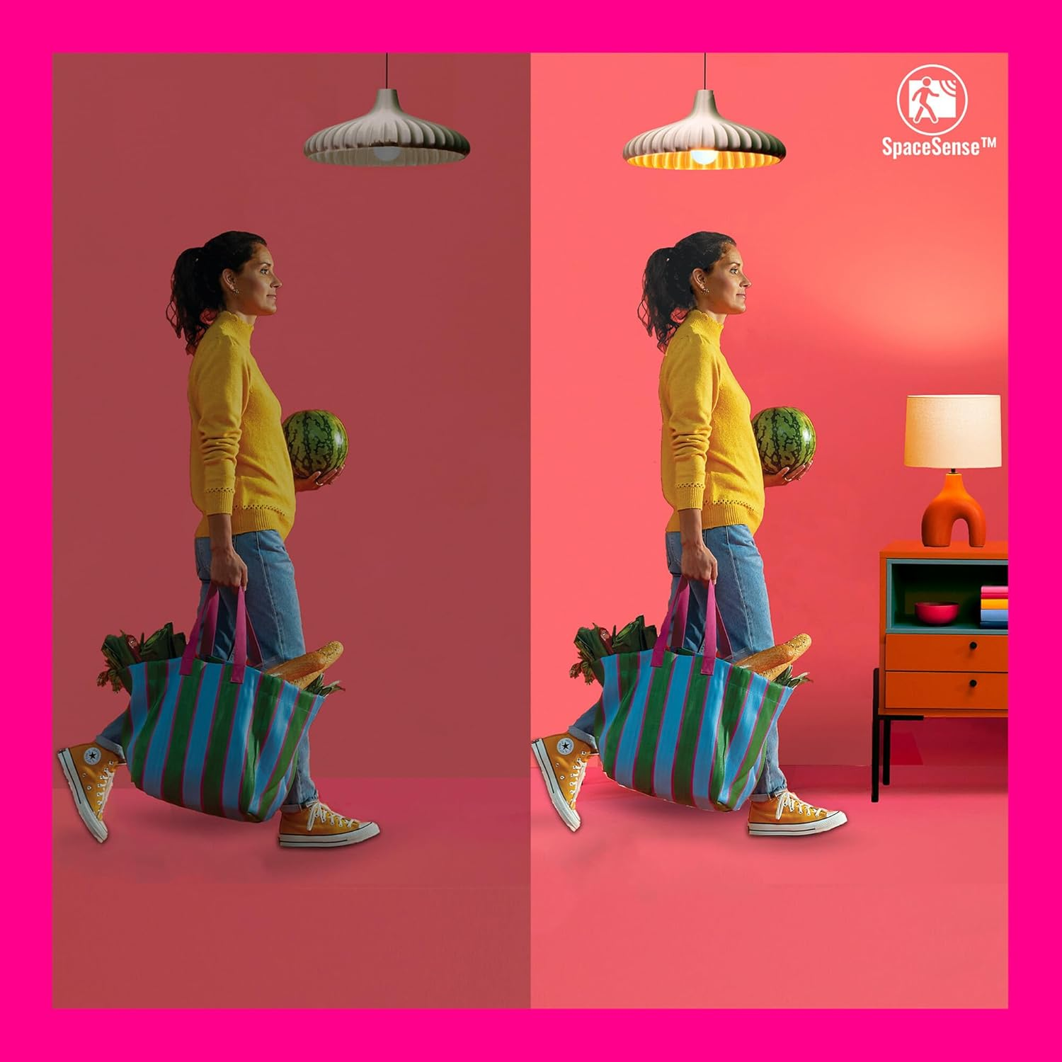 Wiz Smart E14 LED Lamp in a 3-Pack - 40W, with White Shades, Wlan/Bluetooth, Voice/App Control, Works with Google Home, Alexa and Homekit image number 3