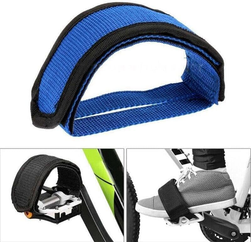 THJOPOKEEL Bike Pedal Straps, Set of 2, Heavy Duty Nylon Bicycle Footrest Strips, Adjustable Biking Accessory for Fixed Gear, Road BMX, MTB, Stationary Exercise Bike