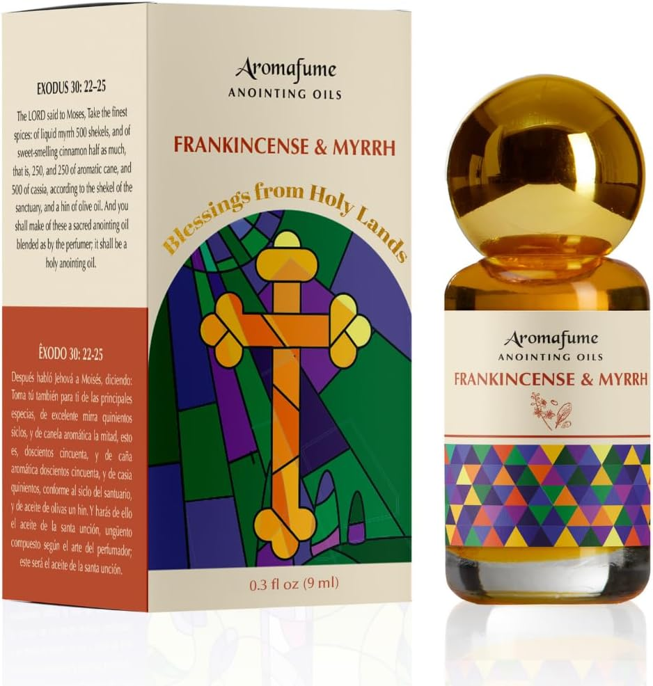 Frankincense & Myrrh Anointing Oil 9Ml (0.3 Fl Oz.)| Blessings from the Holy Lands | Blessed from Jerusalem with Biblical Spices | Natural Ingredients | Holy Oil for Prayer and Protection image number 6