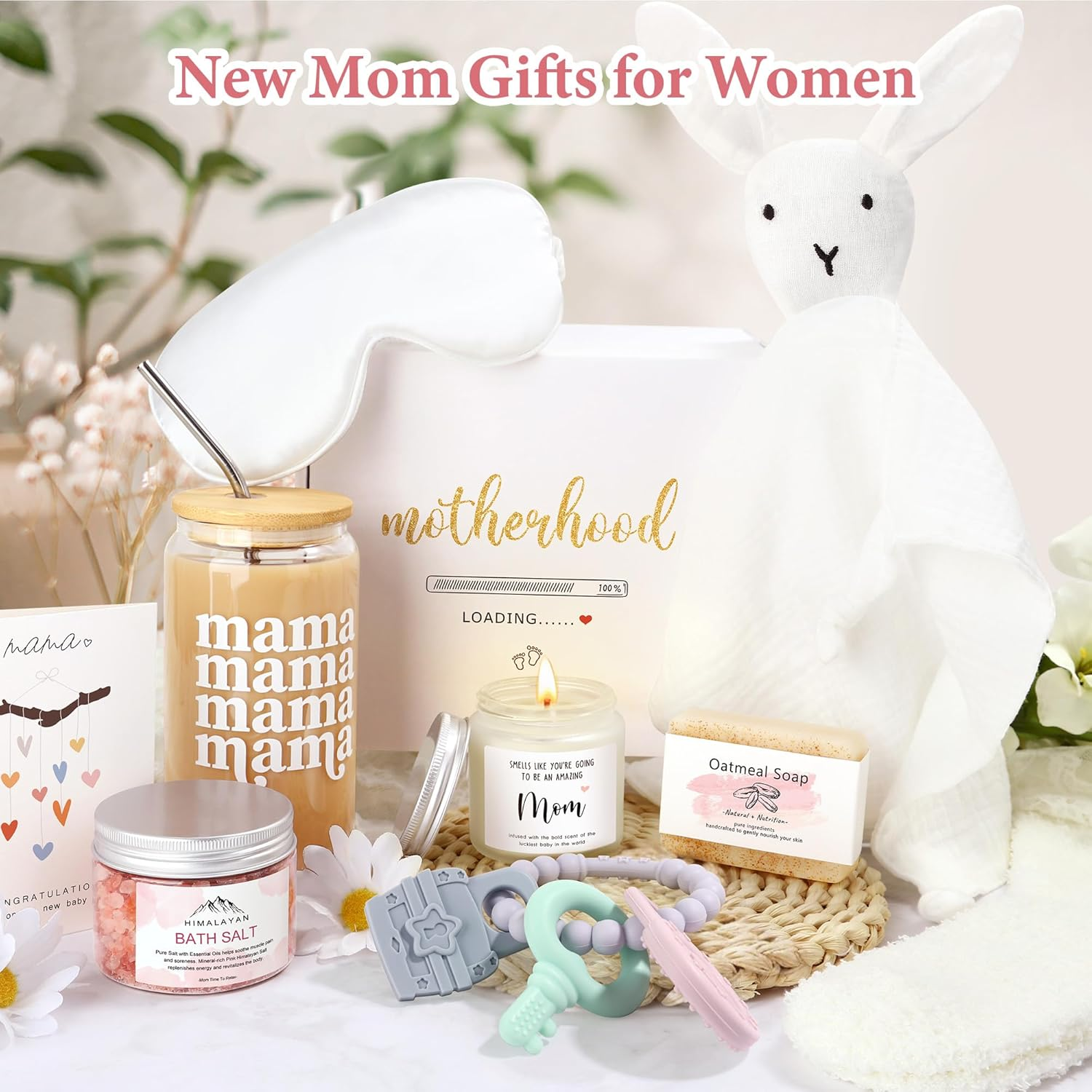 POSTPARTUM GIFTS for MOM - Looking for Pregnancy Gifts for an Expecting Mom? Nothing Says "I Care" like a Carefully Selected and Filled with Ele New Moms Gift Set