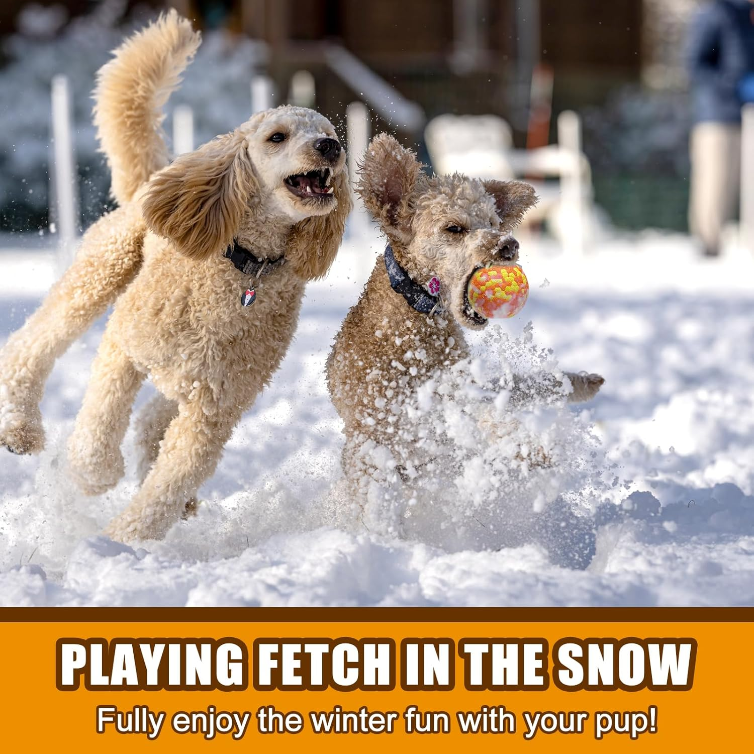 Mankoda Dog Balls, Indestructible Tennis Balls for Dogs, Durable Bouncy Dog Toy Balls for Aggressive Chewers, Interactive Dog Toys for Fetch Game, Lightweight Floating Dog Water Toy (4 Pack) image number 3