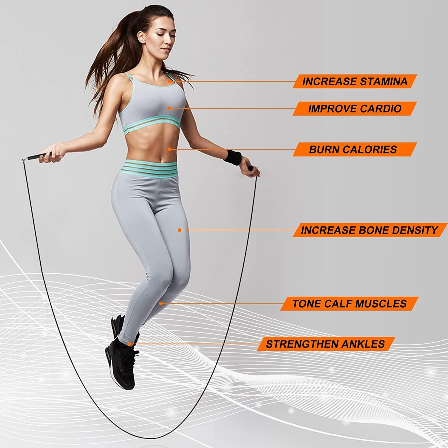 Speed Agility Training Set, Includes 12 Rung Agility Ladder,10 Disc Cones, Jump Rope, Resistance Bands, Running Parachute, Holder, for Football, Hockey Training Athletes image number 4