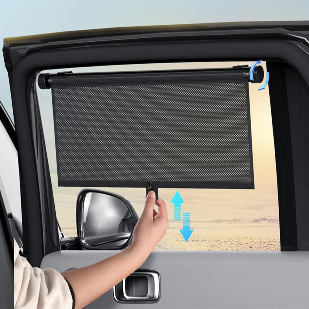 2 Pack Car Sun Shade for Side Windows, Retractable Window Shades for Baby, Effectively Blocks UV Rays and Harsh Sunlight, Perfect for Infant Protection in Cars image number 6