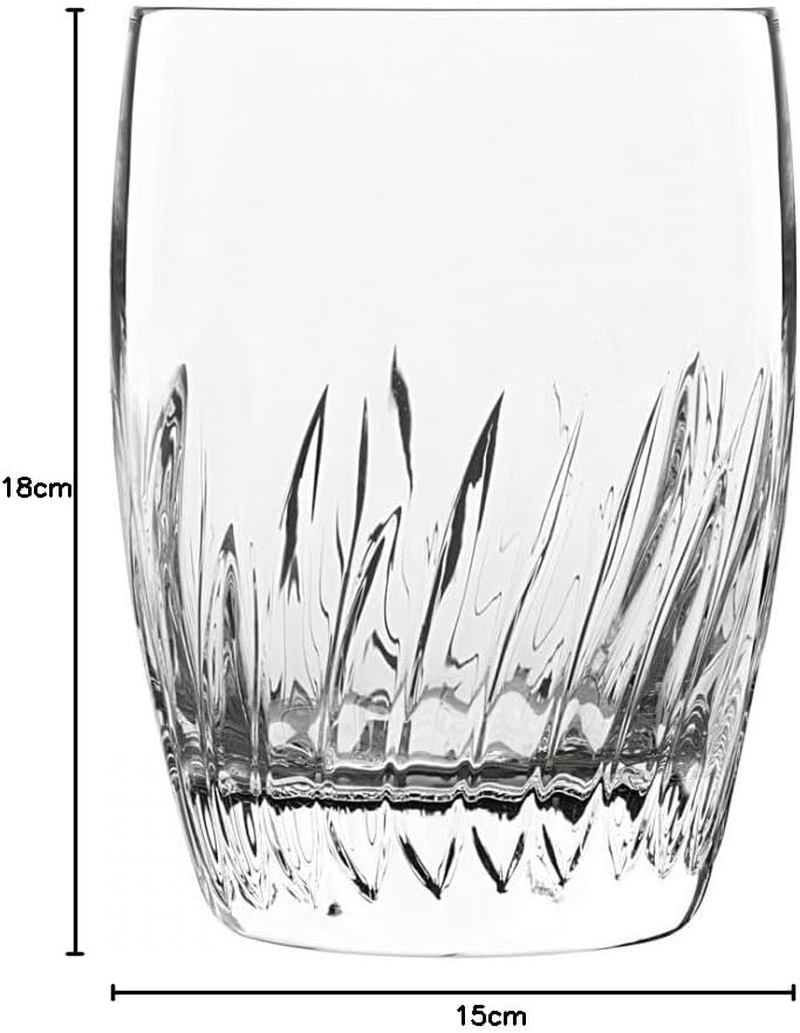 Luigi Bormioli 6511023GB6 Incanto DOF 345Ml, Durable Cocktail Glass, Lead Free Crystal Whisky Tumbler, Italian Drinking Glasses (Colour: Clear), Quantity: 1 Set, 6 Pieces