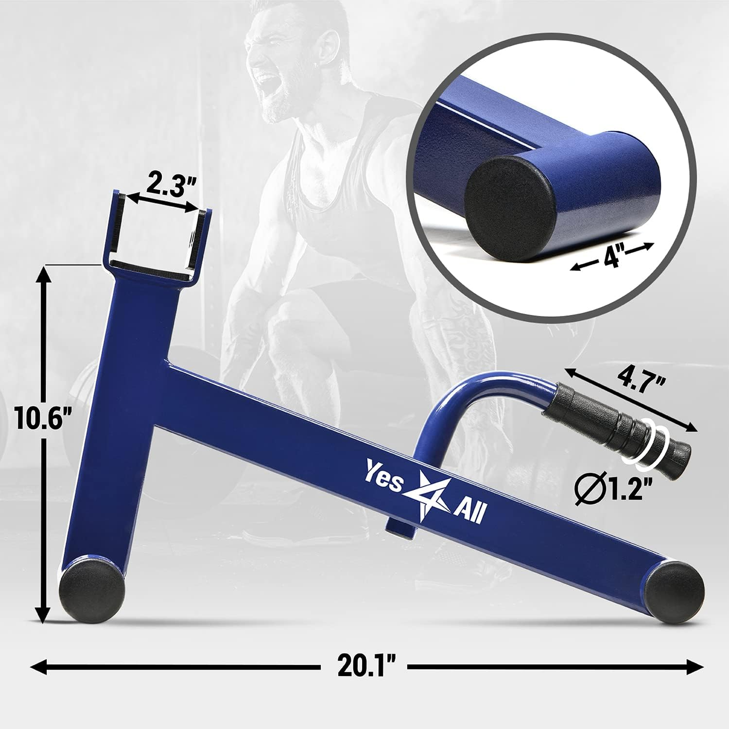 Yes4All Deadlift Jack/Barbell Stand for Weight Training, Deadlift Exercises, Powerlifting, Suitable for Loading and Unloading Heavy Barbell Plates image number 1