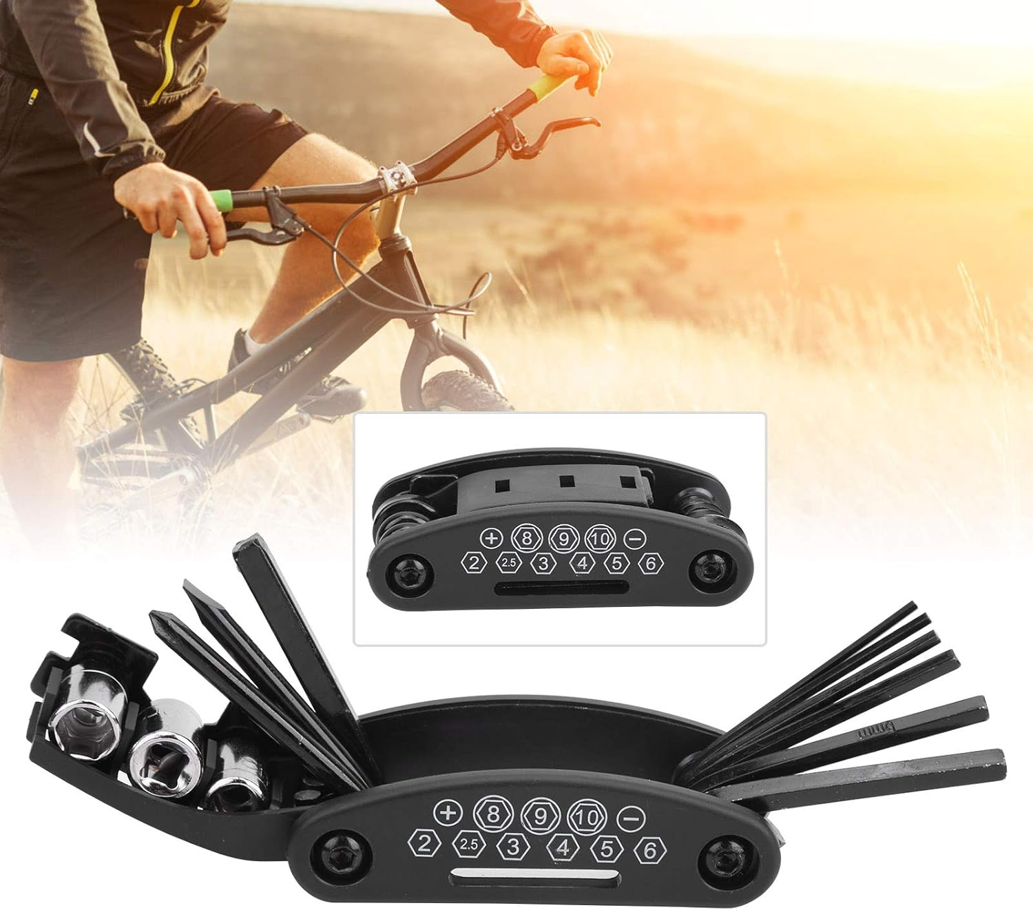 Cycling Repairing Tool, Never Rust Bicycle Multi Repair Tool, Lightweight Portable Indestructible for Bicycle image number 5