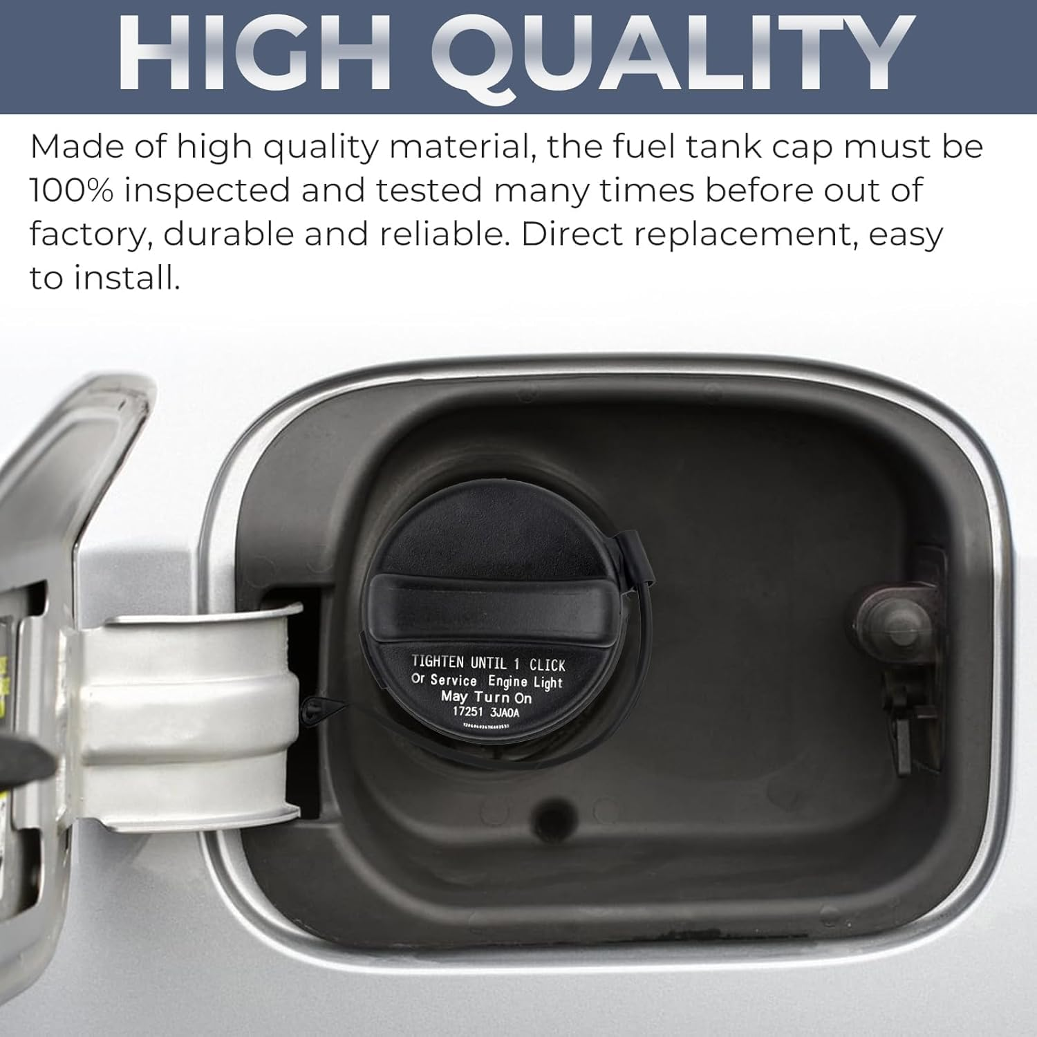 Gas Cap, Fuel Cap for Nissan Infiniti, 2013-2018 Altima, 2015-2020 Murano, 2012-2019 Versa, 2013-2019 Pathfinder, 2014-2020 QX60, 2013 JX35, 2014-2019 Versa Note, 2012-2019 Frontier, 17251-1VZ0D image number 1