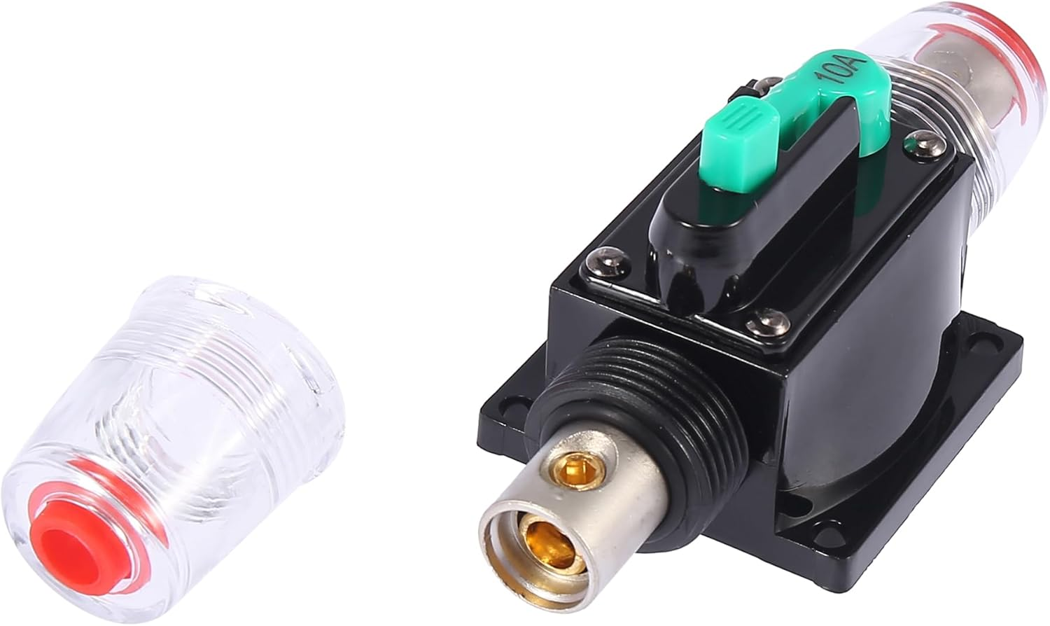 X AUTOHAUX DC 12V/ 24V/ 32V 10Amp Reset Circuit Breaker Audio Inline Fuse Holder Protector for Car Truck Boat RV image number 2