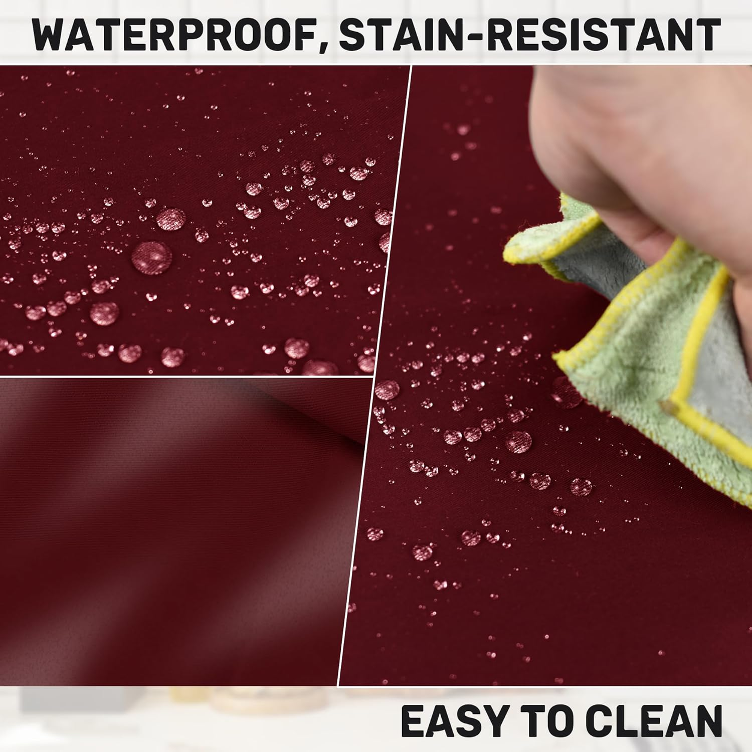 Funchaos 6 Pieces Waist Apron, Waiter'S Apron with 3 Pockets, Waterproof Half Apron for Men and Women, Cooking Apron for Cooking, Cleaning, Painting, Gardening, Bistro, Restaurant image number 2