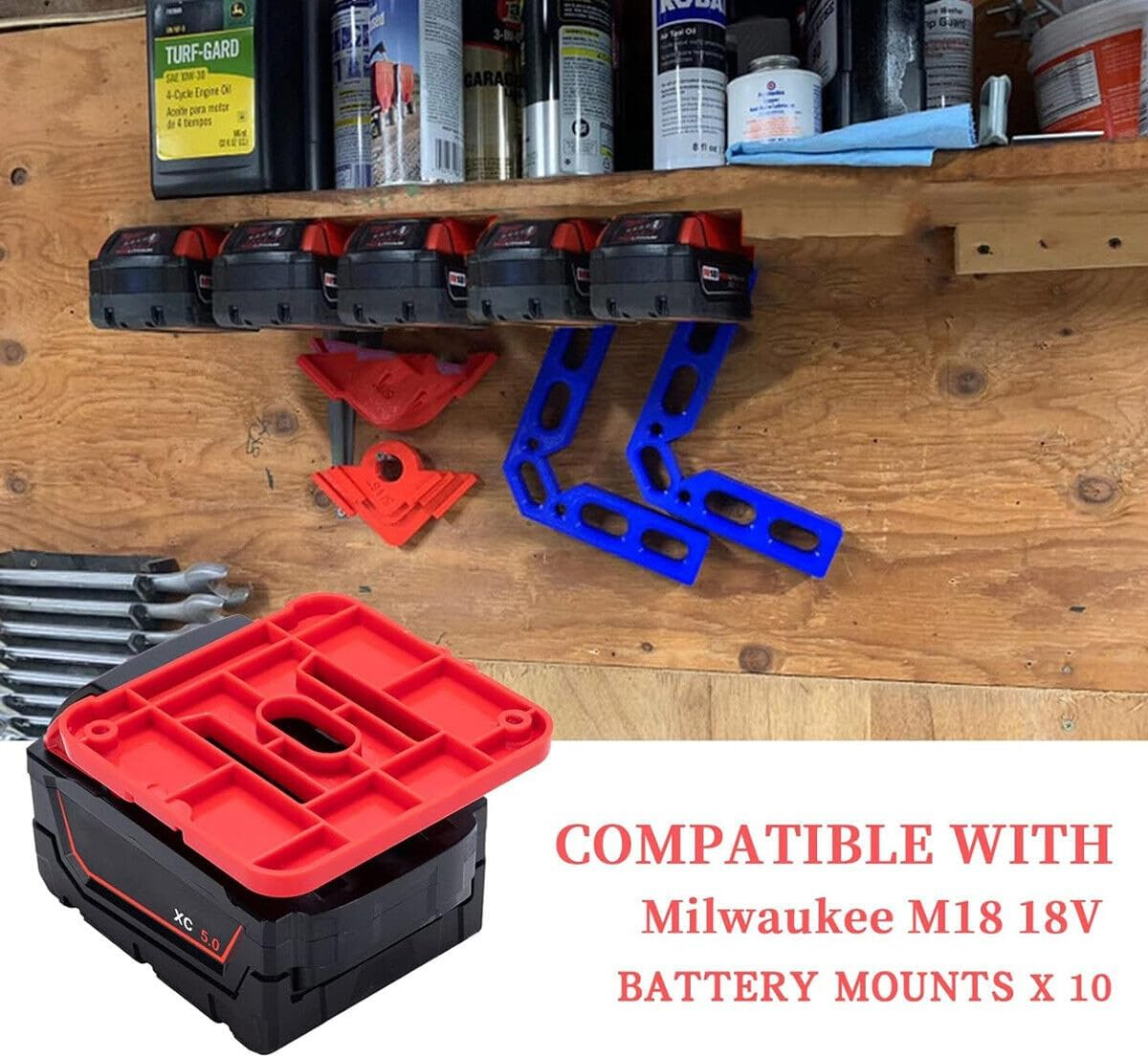 AIMALL 10PCS Milwaukee M1818V Battery Dock Seat - Compatible with M1848-11-1815 Battery Base for Pylon Dock image number 6