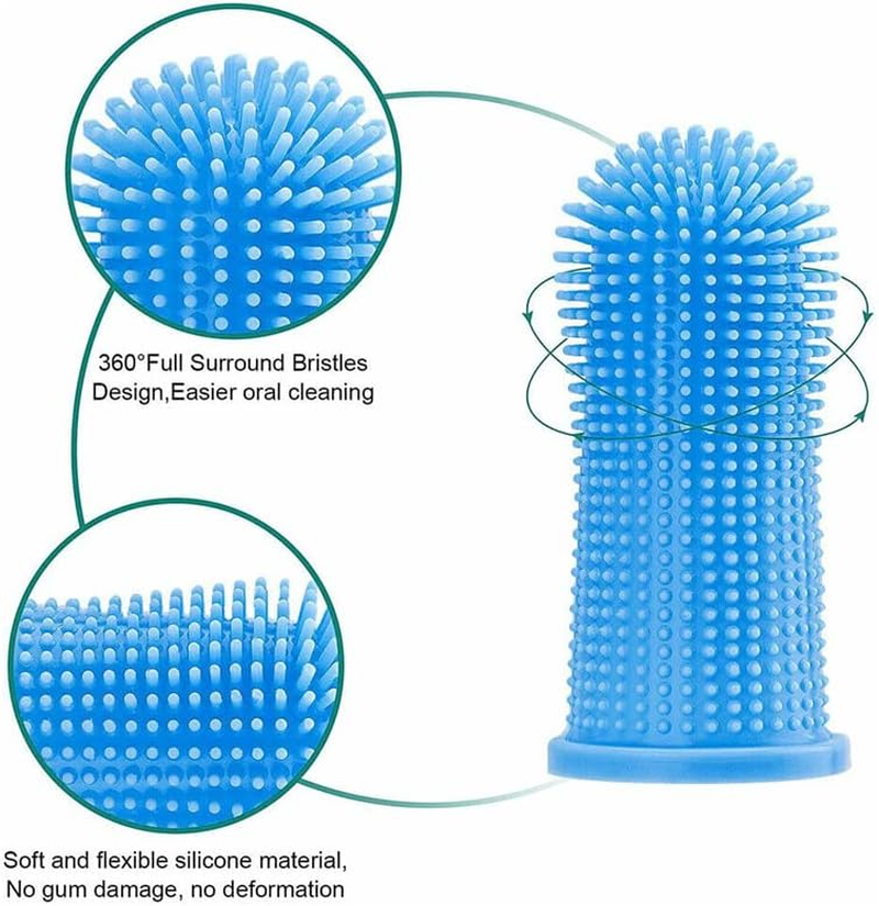 Dog Cat Super Soft Pet Finger Toothbrush Teeth Silicone Brush Care Cleaning, Super Soft Dental Care Brush for Effective Teeth Cleaning, Non-Toxic, Flexible Fit, Promotes Oral Health image number 7