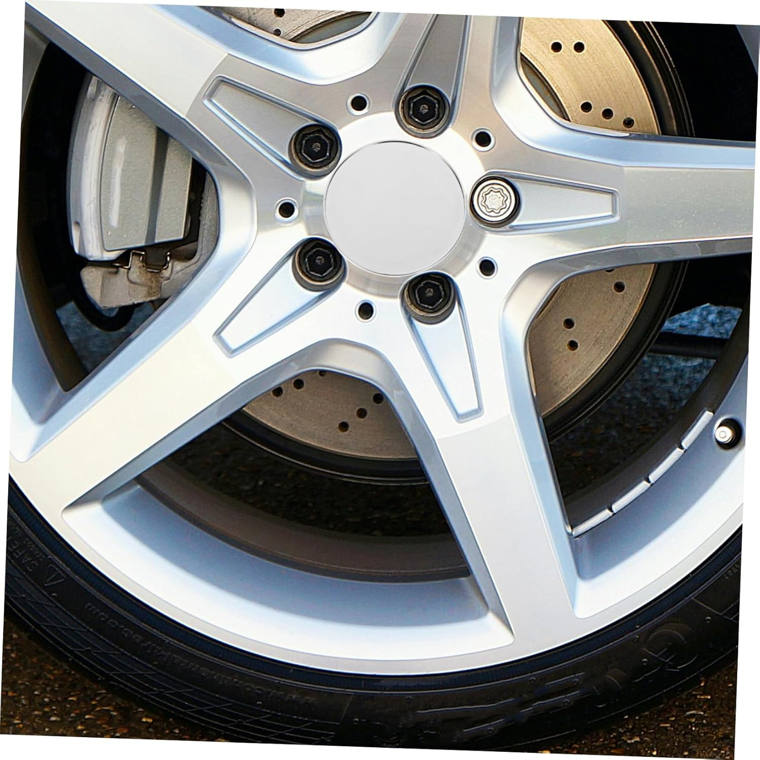 ASAKKURA 4Pcs Car Wheel Hub Covers for Semi Trucks Cars Tire Hub Caps Protection Covers image number 1