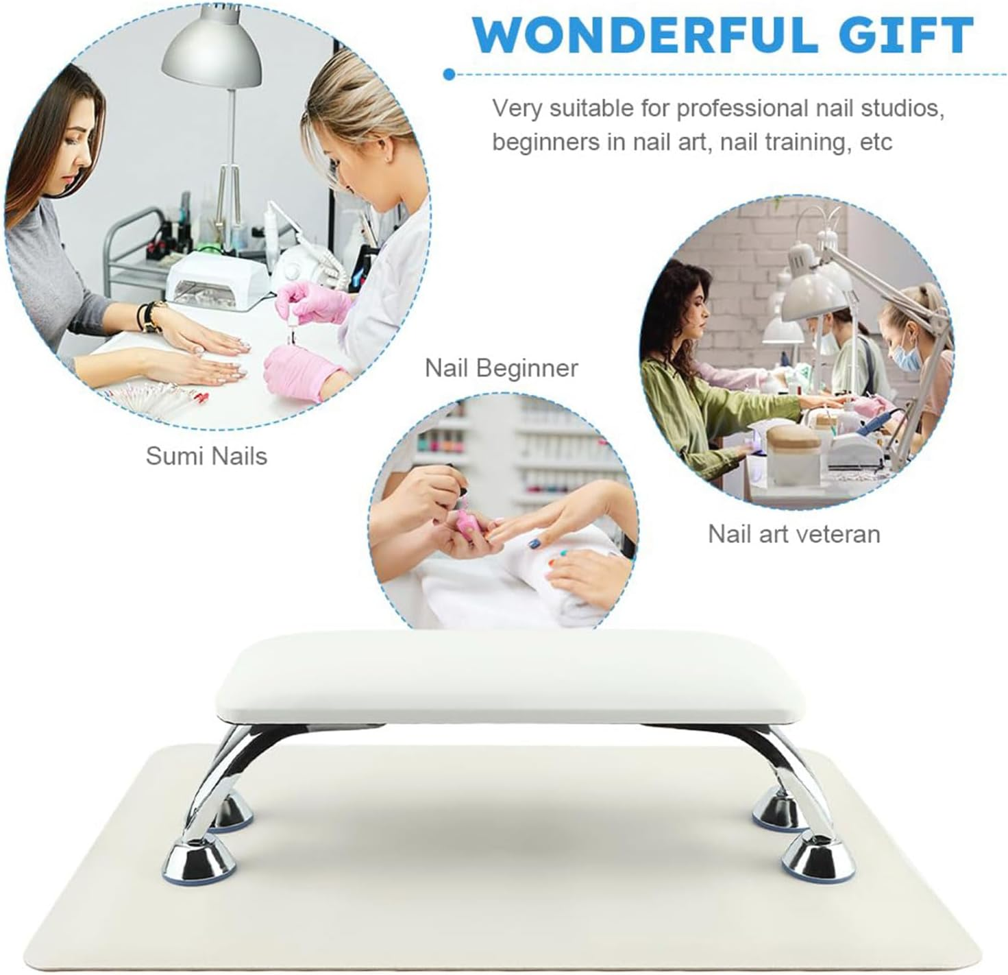 Arm Rest for Nails Cushion, Manicure Hand Rest, Manicure Tech Supplies Soft Pillow Footstool, Manicure Pillow for Nails Toenails, Microfiber Leather Nail Cushion Technician Table Nail Art Accessorie image number 6