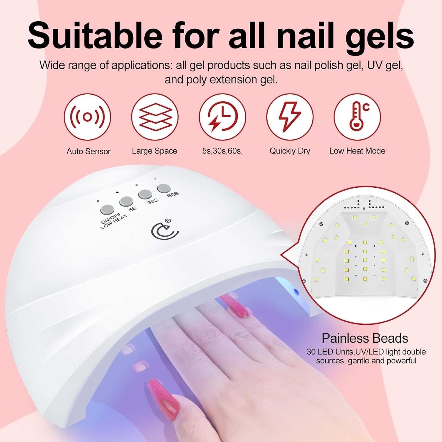 COSCELIA 53Ps Gel Nail Polish Kit with U V Light and Drill Starter 35 Fall Colors 5Pcs Top Base Coat LED Lamp Nail Art All Seasons Manicure Gifts for Women - 35Pc All Seasons Colors ( Collection 2) image number 3