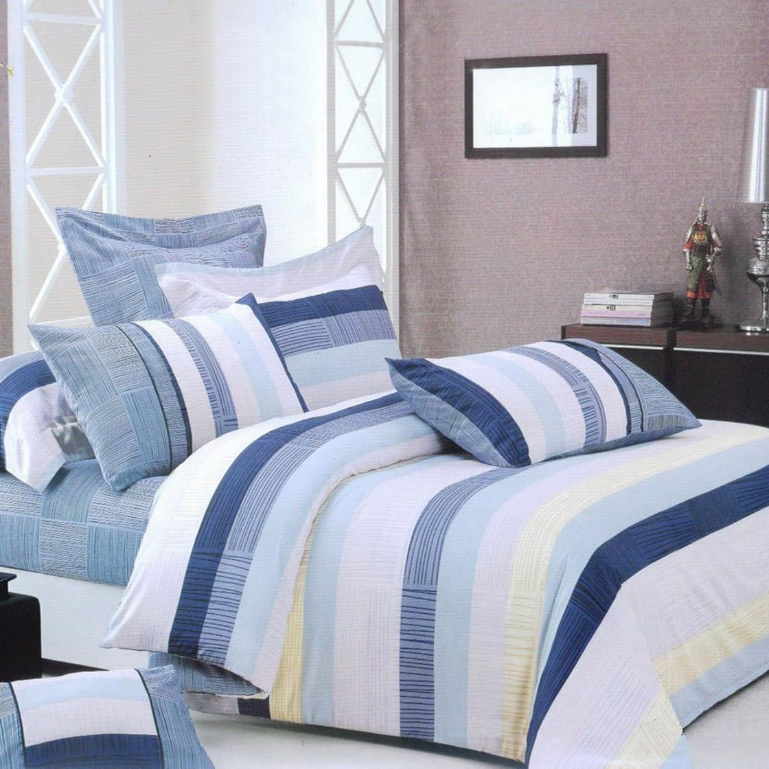 100% Cotton Quilt Doona Duvet Cover Set - Soft and Breathable - 9 Designs - 6 Sizes (King Single, 2) image number 2