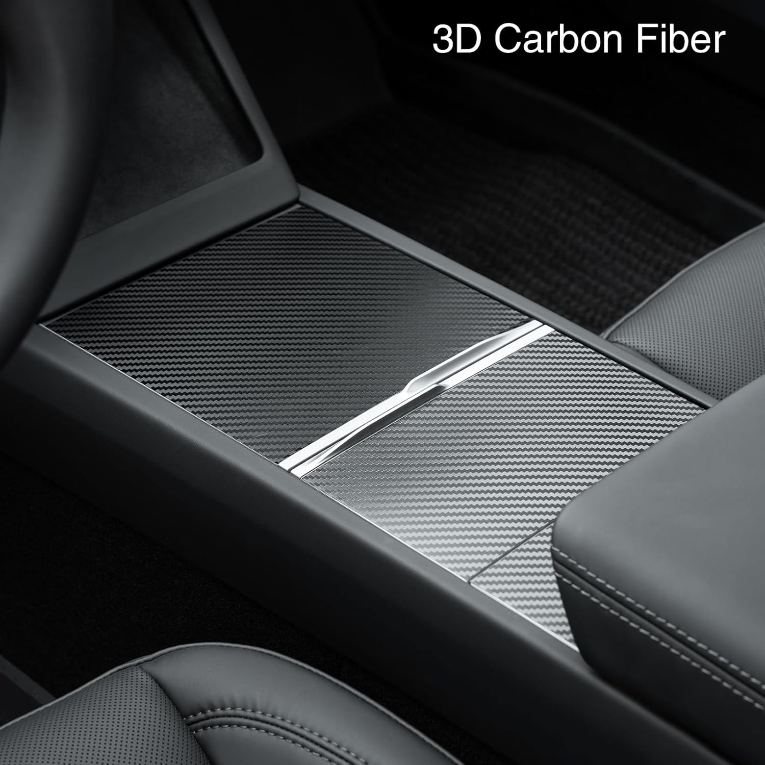 For Tesla Model 3 Highland 2024 Center Console Wrap Kit Carbon Fiber Console Wrap Sticker Interior Decoration Cover Protector Accessories image number 5