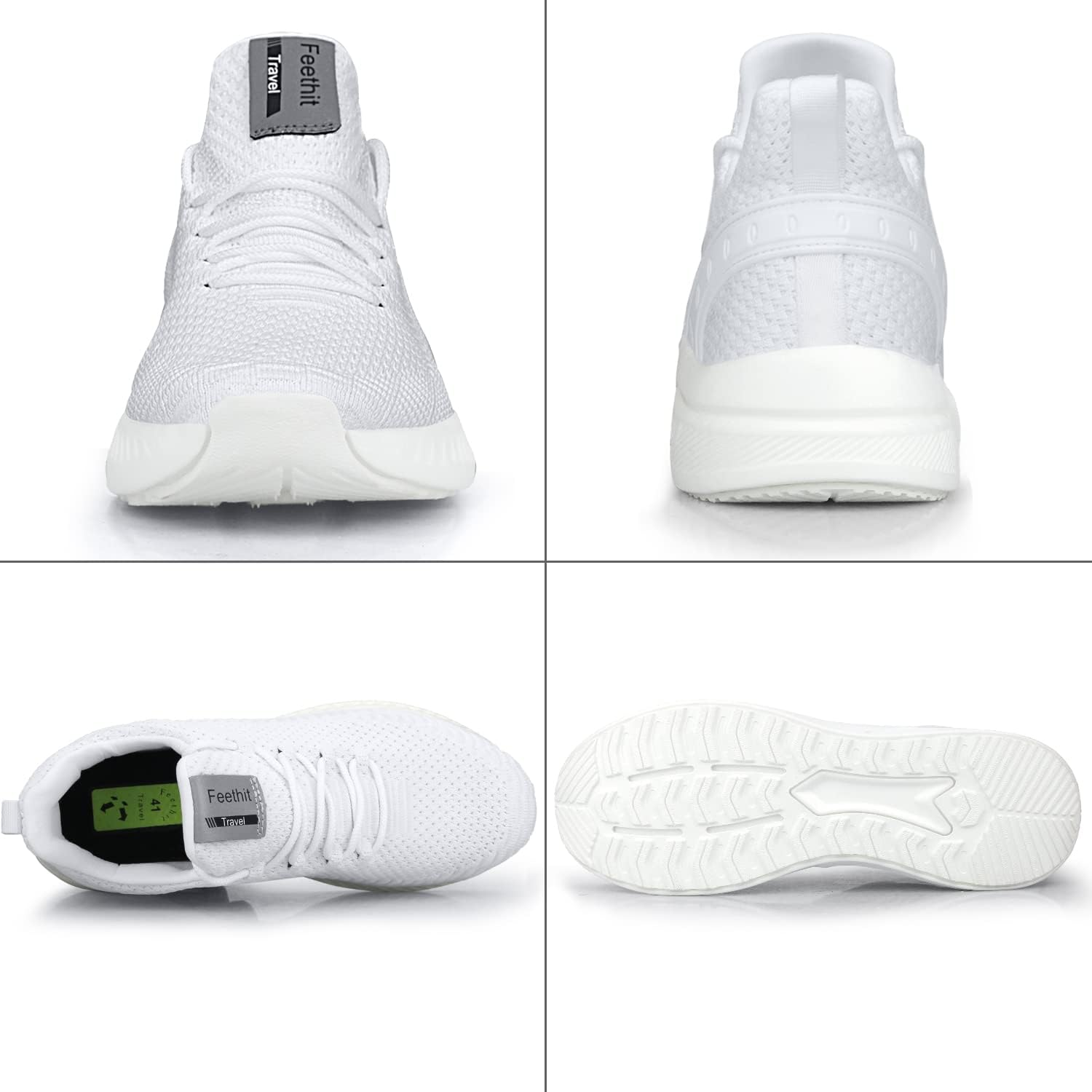 Feethit Womens Non Slip Tennis Walking Shoes Lightweight Running Shoes Breathable Workout Gym Sneakers image number 2