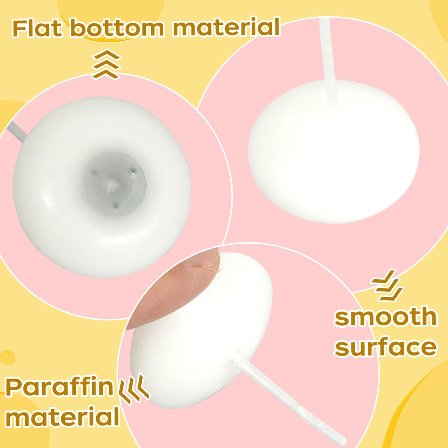 Pack of 42 Floating Candles, White: 3.7 X 1.6 Cm, Smokeless Floating Candles, Fragrance-Free, Decorative Floating Candle, Unscented, for Wedding, Dinner, Christmas, Valentine'S Day, Pool image number 4