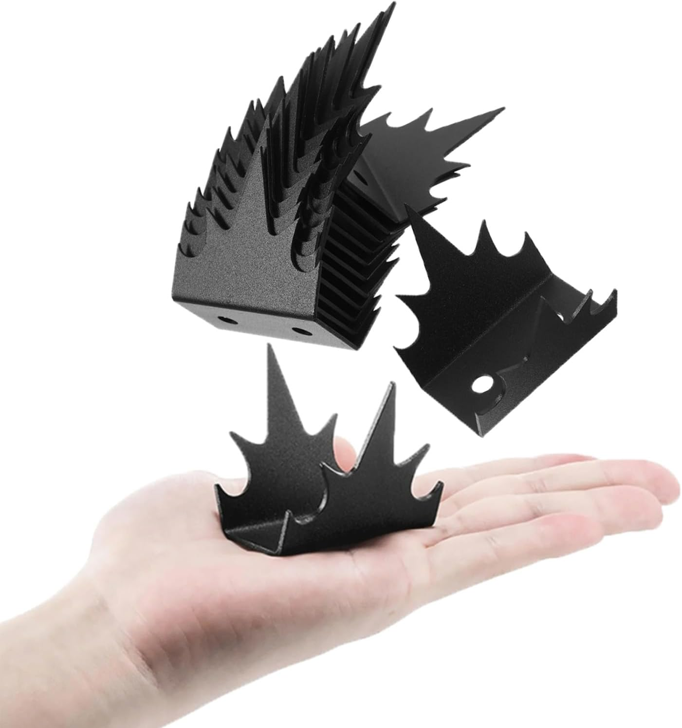 12Pcs anti Climb Security Spikes,Metal Fence Wall with Screws,Theft Duty Intruder Deterrent,Spike Sturdy Home Safety Spike,For Home and Farm Protection Etc image number 1