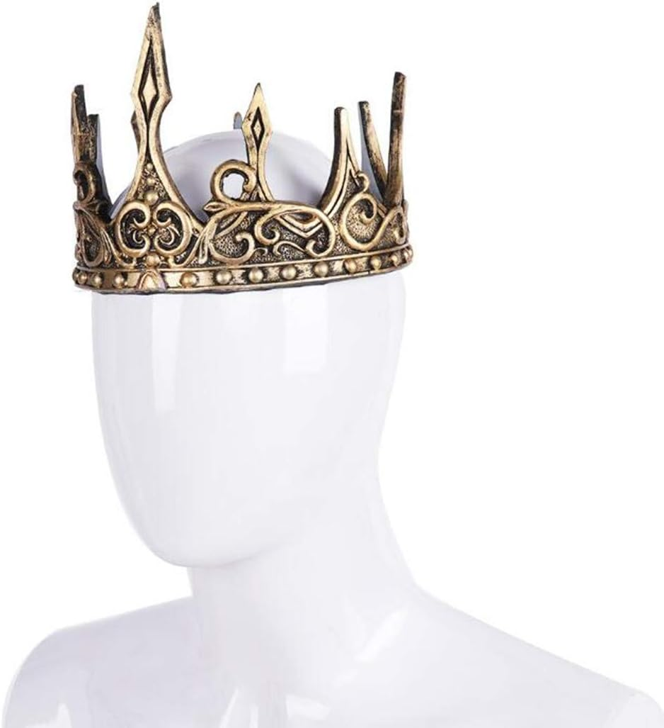 King Crown Props，Medieval Royal Crown Costume Accessories, Birthday Party Holiday Decoration Props Ancient Silver，Ancient Gold image number 3