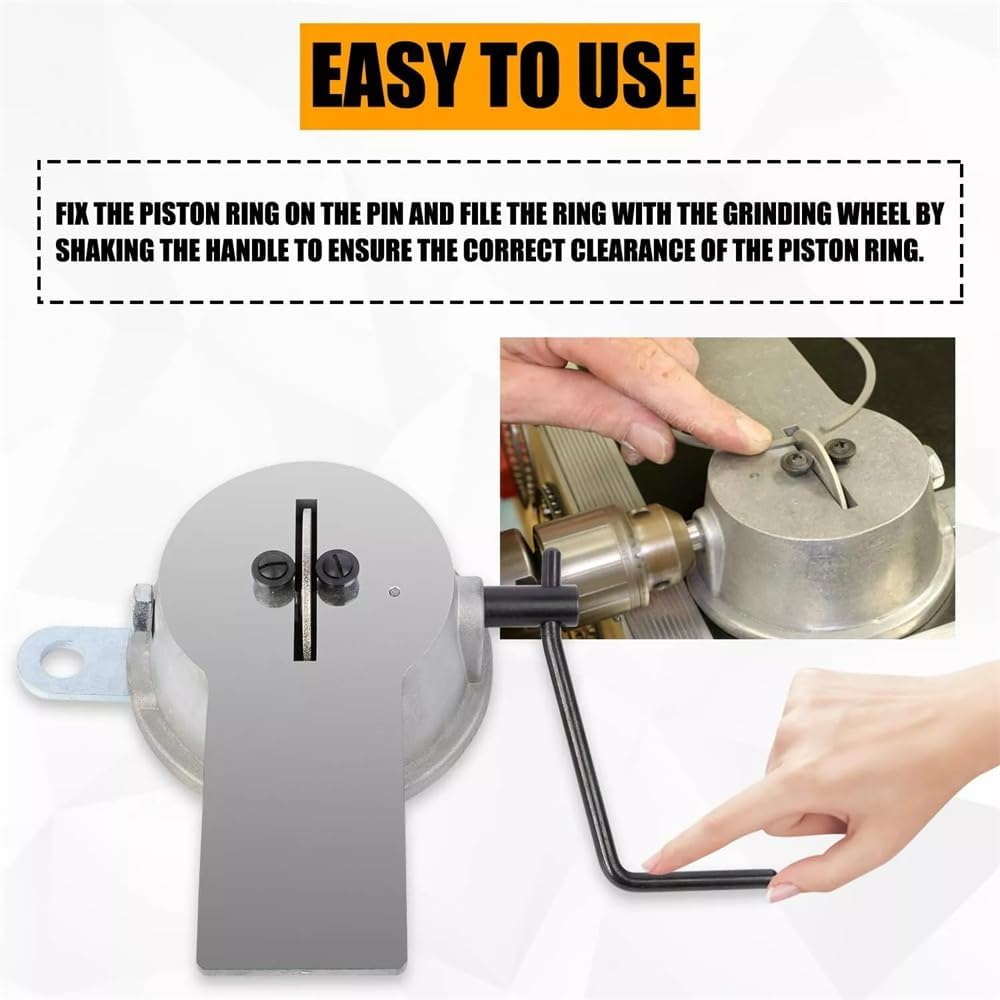 Piston Ring Gap Filer Tool for Filing Ring Gaps Rotate Gapping Grinder Ring File