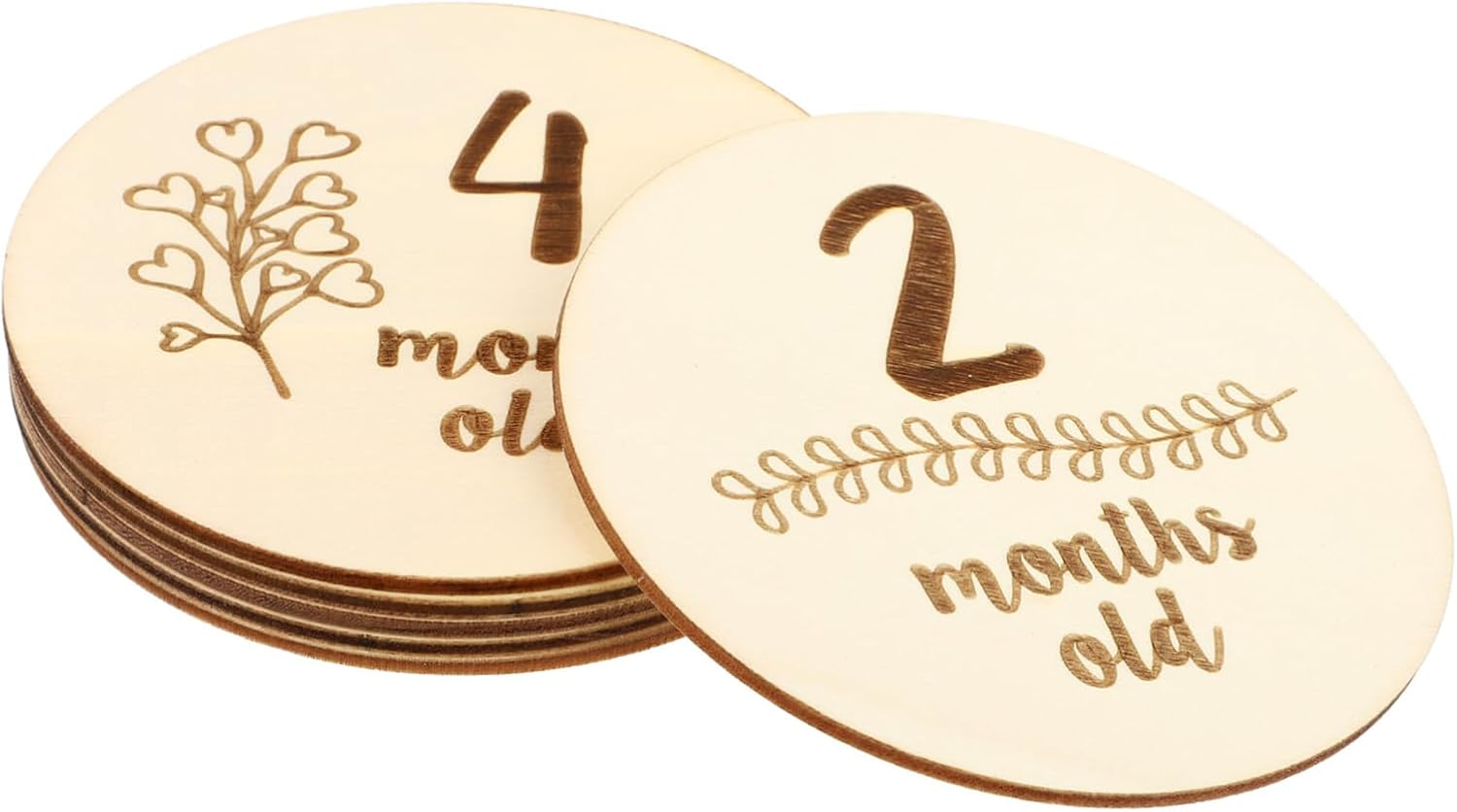 6Pcs Double-Sided Monthly Milestone Cards Chic Stylish Photo Props for Newborns Unique Designs with Safe Edges for Capturing Growth Milestones