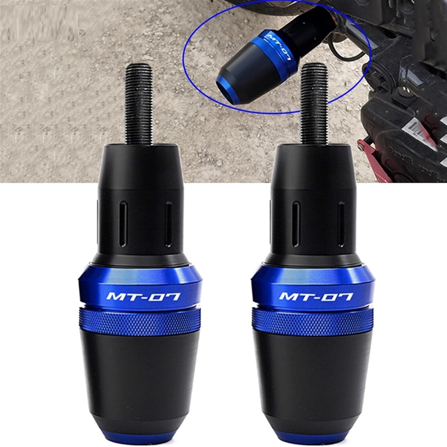 Motorbike Frame Sliders for Y┐Amaha MT-07 MT07 MT 07 FZ07 Tracer 2014-2022 2020 Motorcycle Frame Sliders Crash Protectors Falling Protection Accessories (Color : Blue, Size : Mt-07) image number 1