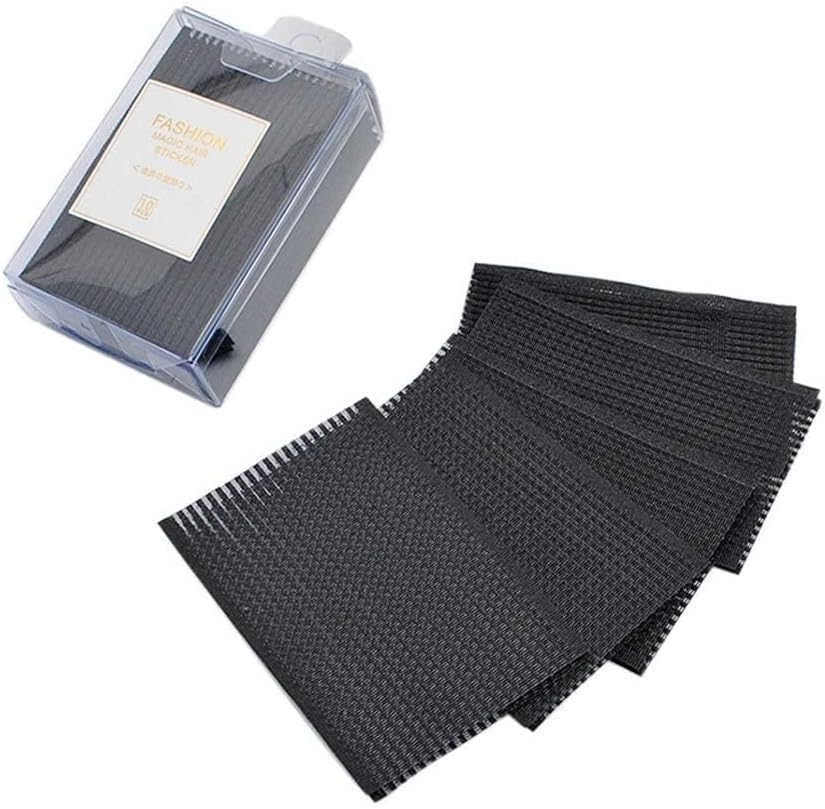 10 Pcs Black Square Plastic Magic Hair Styling Tool image number 3