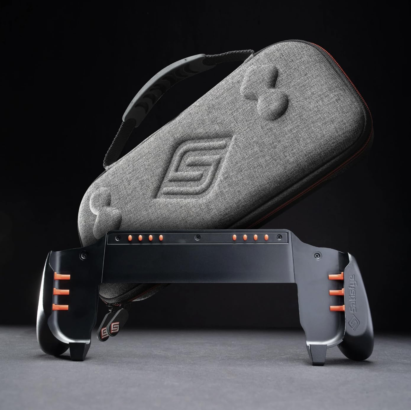 Satisfye - Zengrip Ronin Slim Bundle, Accessories Compatible with Nintendo Switch & OLED - the Bundle Includes: Black Ronin Zengrip and Grey Zencase Slim (BLACK) image number 6