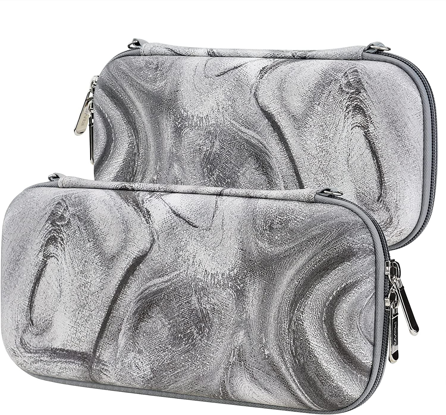 Playvital Carrying Case for Nintendo Switch Lite, Portable Pouch Storage Handbag Travel Bag Protective Hard Case for Switch Console W/Thumb Grip Caps & 10 Game Card Slots - Purple Red Swirl