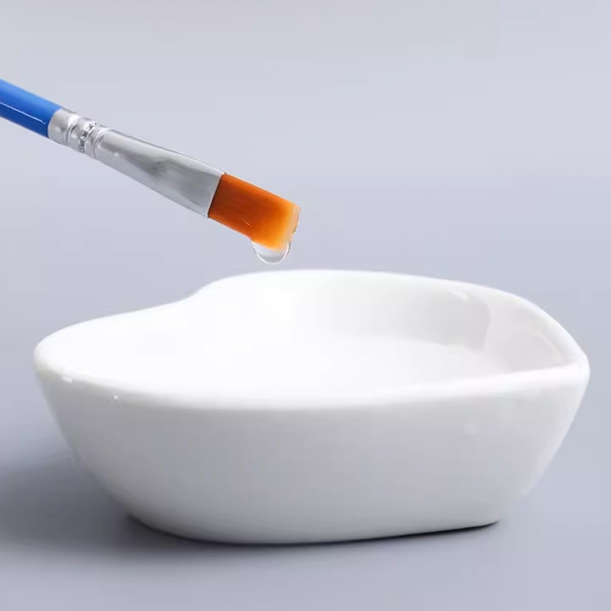 AIMALL 50/100PCS Plastic Flat Tip Paint Brushes Set, Kids DIY Ceramics and Watercolor Crafts, Ergonomic Lightweight Design