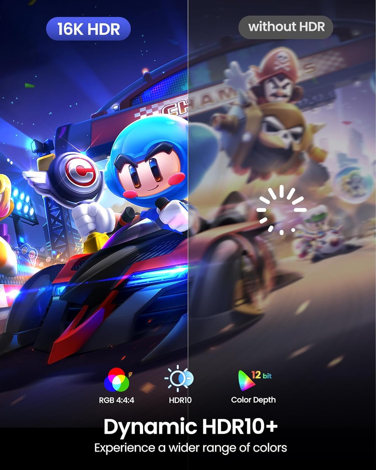 Silkland 80Gbps Displayport 2.1 Cable 5M, [16K@60Hz, 8K@240Hz, 4K@540Hz 360Hz 240Hz] DP 2.1 Cable 16K, DP80 HDR DSC Display Port Cord Compatible Freesync G-Sync Gaming Monitor 5090 7900XTX image number 2