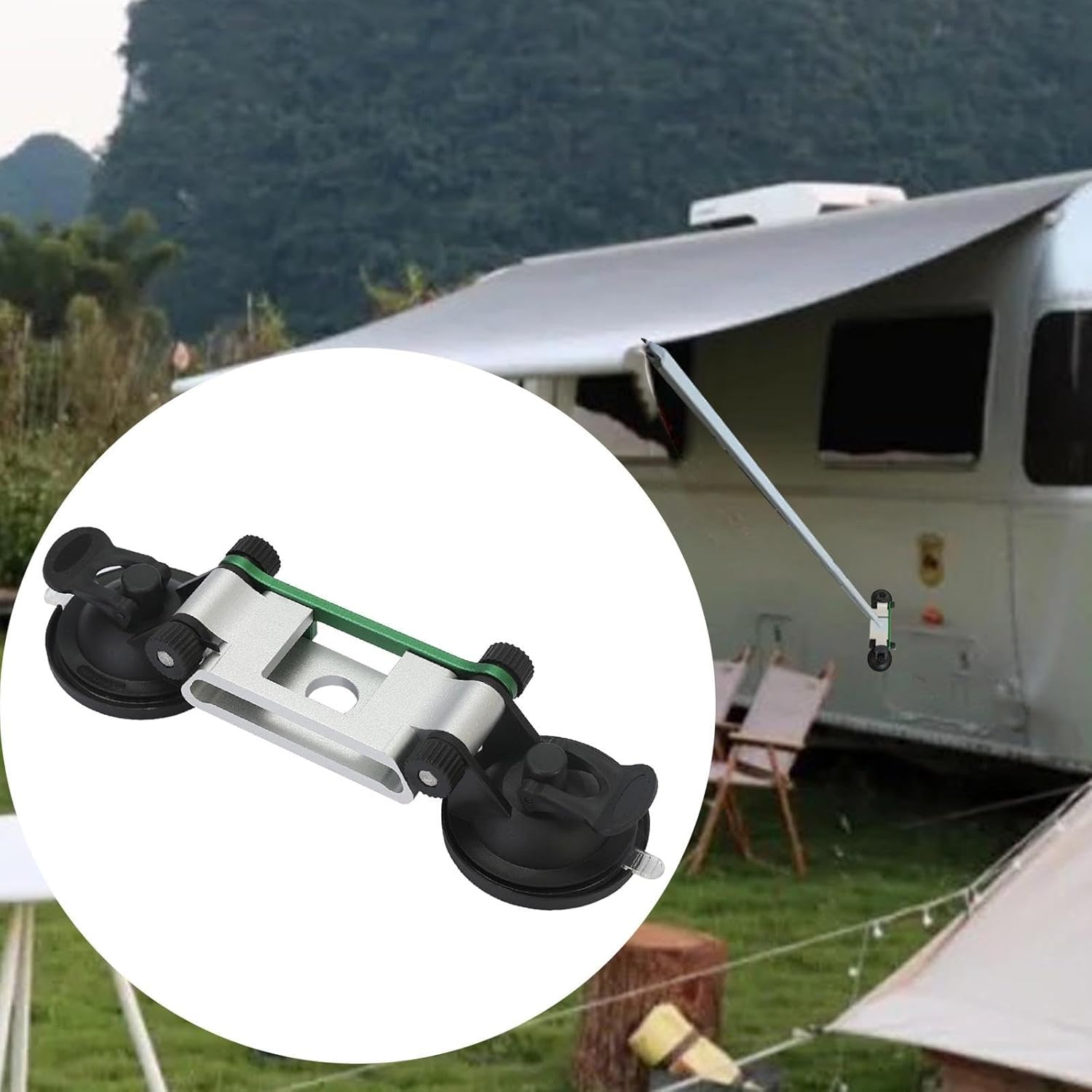 RV Awning Support Base RV Awning Accessories Suction Cup Mount Multipurpose Fixed Support Mount Holder for Car Tent Tarp image number 4