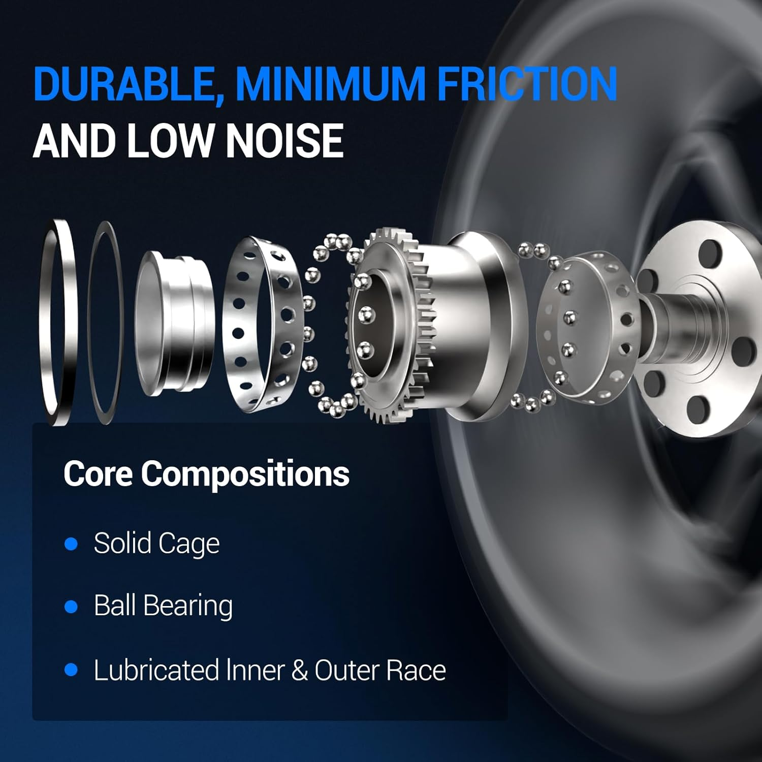 Autoround 515145 Front 4WD Wheel Hub and Bearing Assembly Compatible with 11-20 Chevrolet Silverado 2500/3500 HD, 11-20 GMC Sierra 2500/3500 HD 8 Lugs W/Abs image number 1