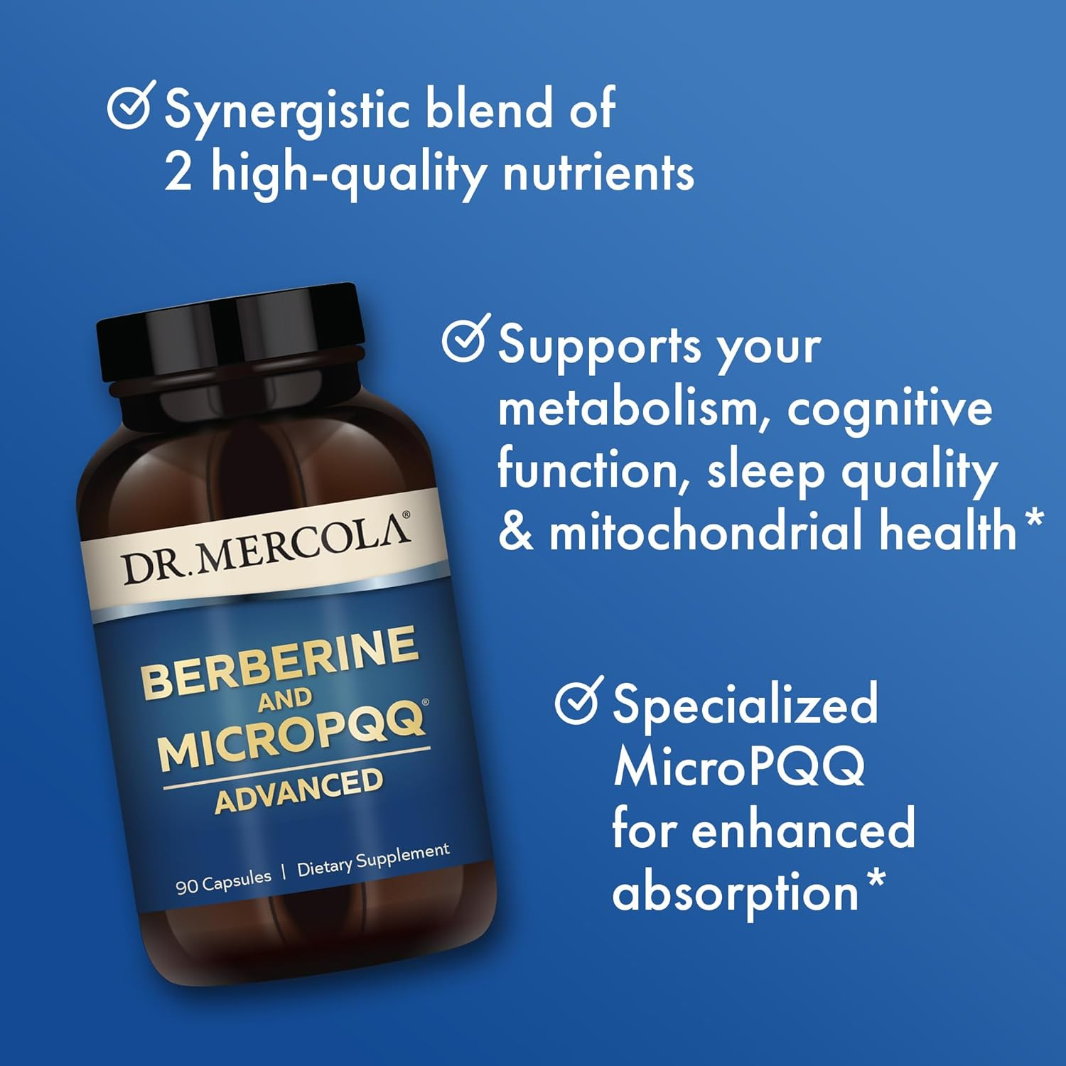 Dr. Mercola Berberine with PQQ - 90 Capsules image number 6