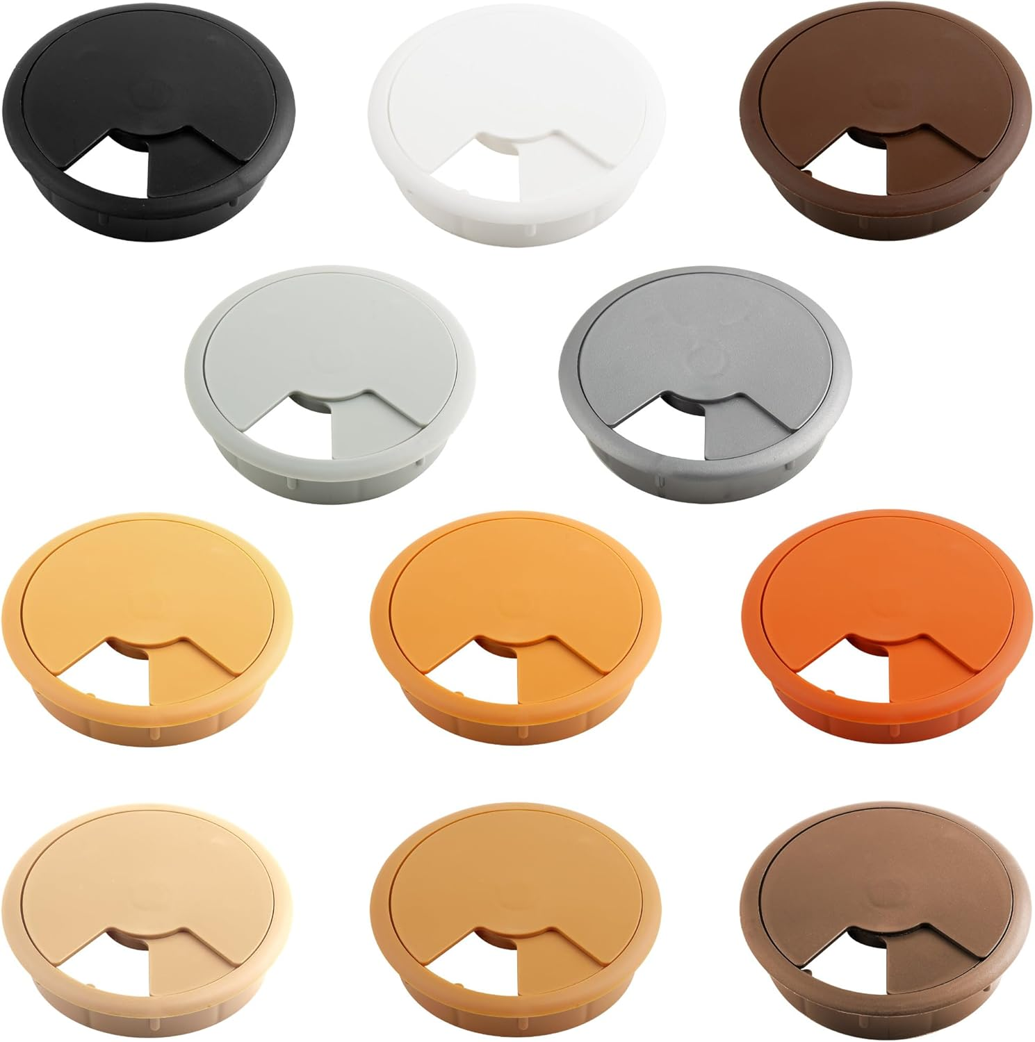 Cyclingcolors 2 X Cable Grommets 80 Mm Furniture Office Cable Management Cable Outlet Cable Box Plastic White image number 1