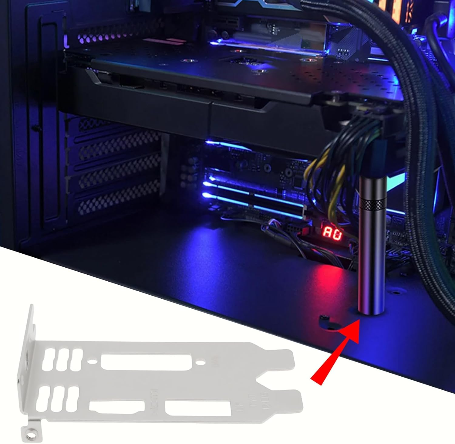 Create Idea Low Profile Bracket Compatible with MSI GTX1050 LP Compatible with Gtx1050Ti LP Graphics Video Card image number 4