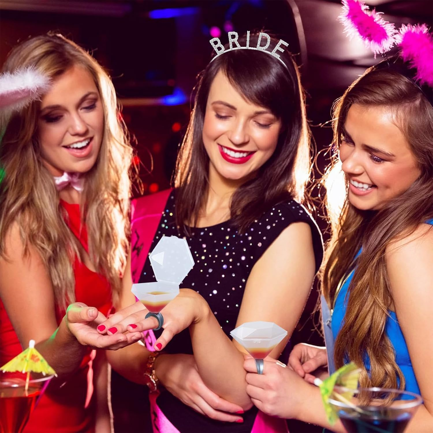 DIELOVEHUA Bride Headband, Bride to Be Headband, Women Silver Bridal Headband, Women'S Elegant Headband, Bridal Rhinestone Hair Accessories, for Birthday, Hen Party, Wedding