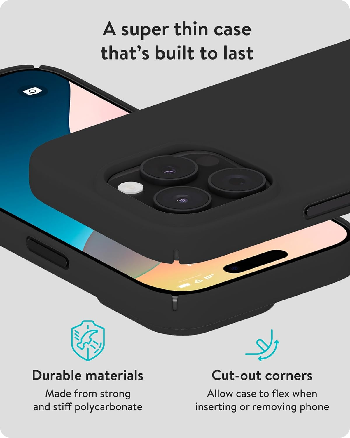 Mous for Iphone 16 Pro Case Slim Magsafe Compatible - Super Thin 2.0 - Magnetic Phone Cover - Black image number 6