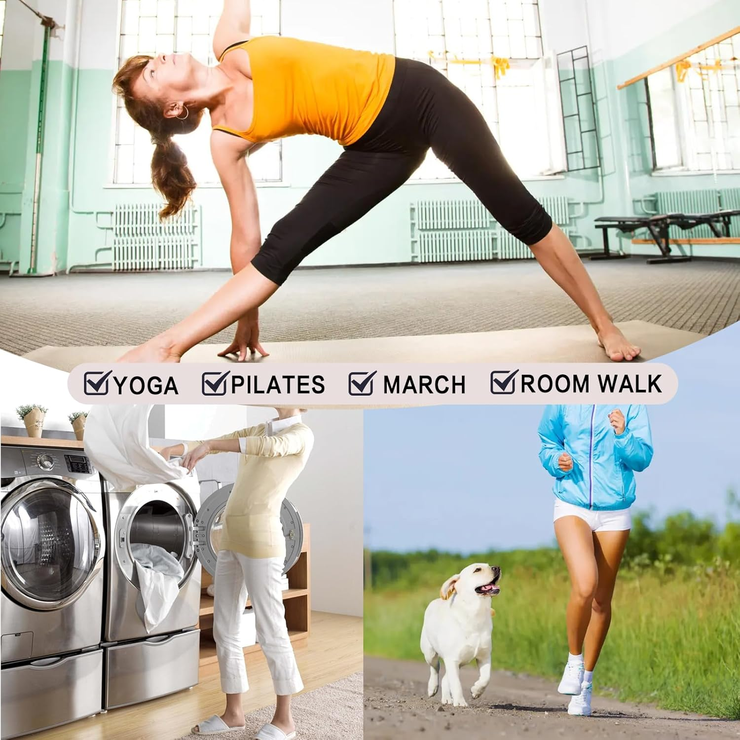 Fiohiros 4 Pairs Pilates Socks with Grips for Women,Yoga Socks with Multiple Colors Non Slip Socks for Yoga, Pilates, Ballet, Daily Wear