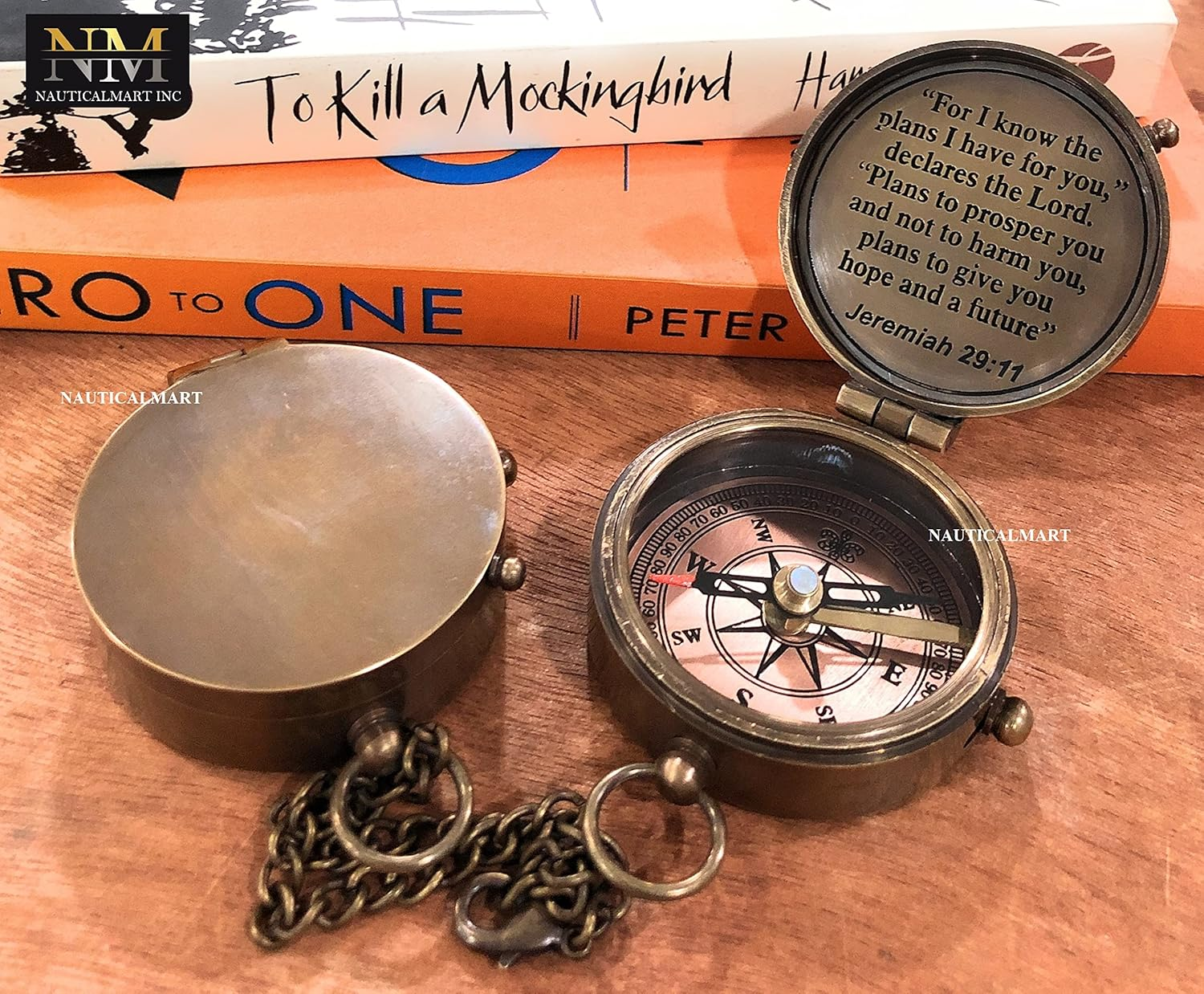 For I Know the Plans I Have for You Engraved Compass Jeremiah 29 11 Baptism Gifts Best Easter Birthday Mothers Day Fathers Day Graduation Gift Wedding Gifts image number 5