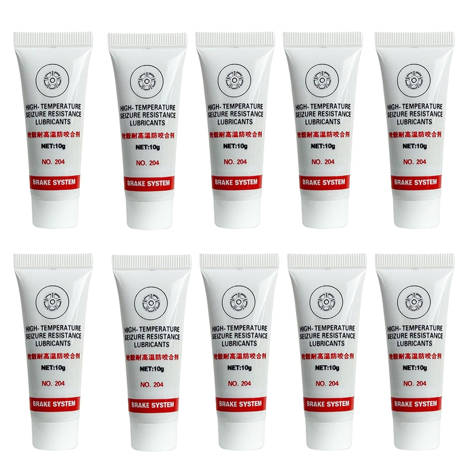 Brake Pin Grease - Anti-Seize Lubricant | 10 Piece Compound Anti-Rust Portable for Car Disc Pin Plug Spark Hub Thread image number 1