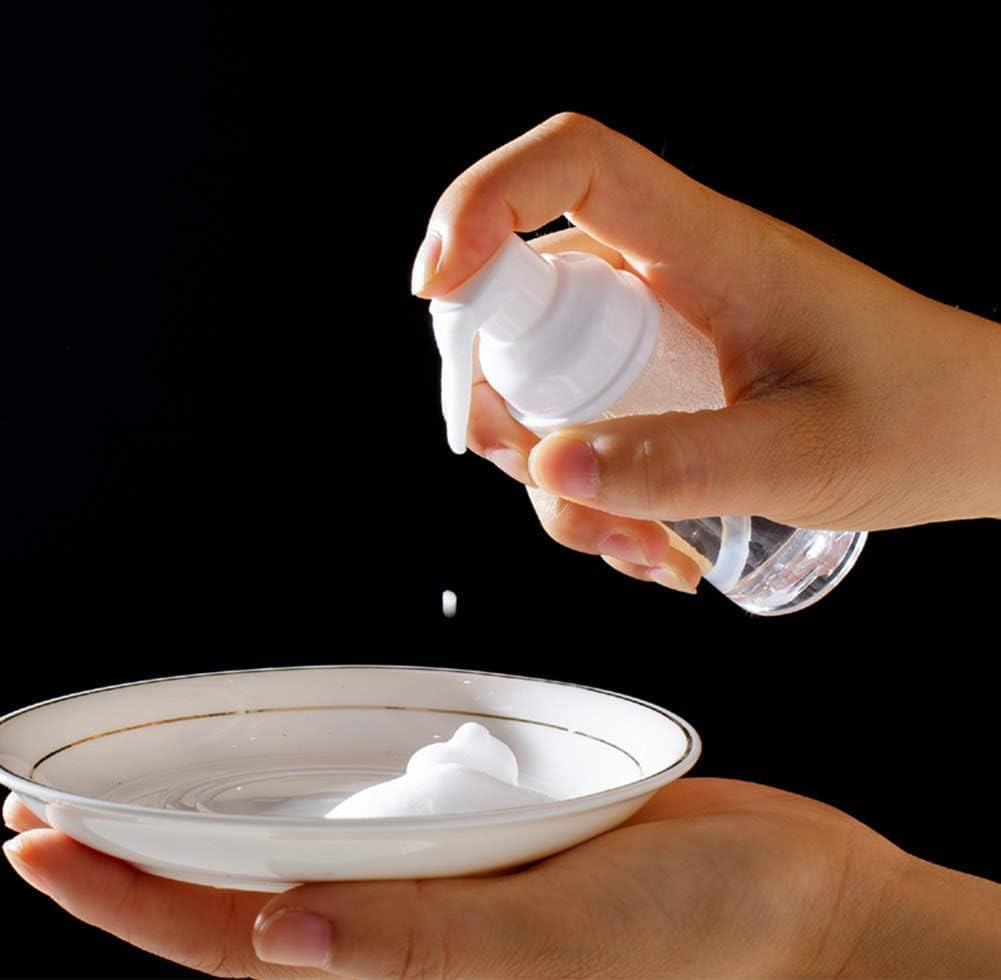 Empty Travel Foaming Pump Bottle, 6Pcs Empty Foaming Pump Bottles Soap Dispensers,Clear Plastic Small Foam Soap Dispenser,Small Foam Dispenser Pump Empty Foaming Pump Bottles,Empty Foam Pump Bottles image number 4