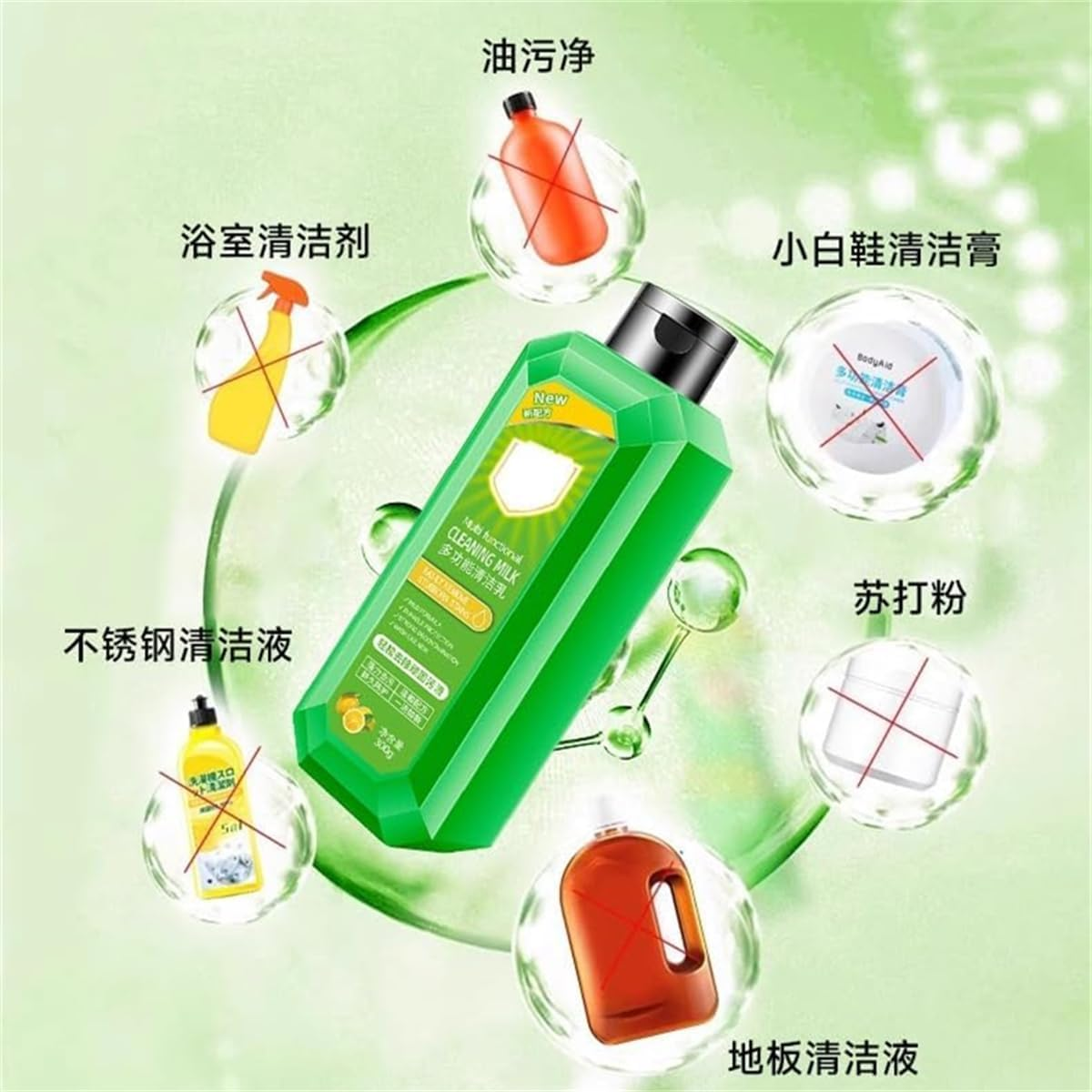 Powerful Multifunctional Cleaner, Powerful Multifunctional Concentrated Cleansing Lotion, Multipurpose Cleaner, Multi-Scene Cleansing Milk in the Whole House (1Pcs) image number 5