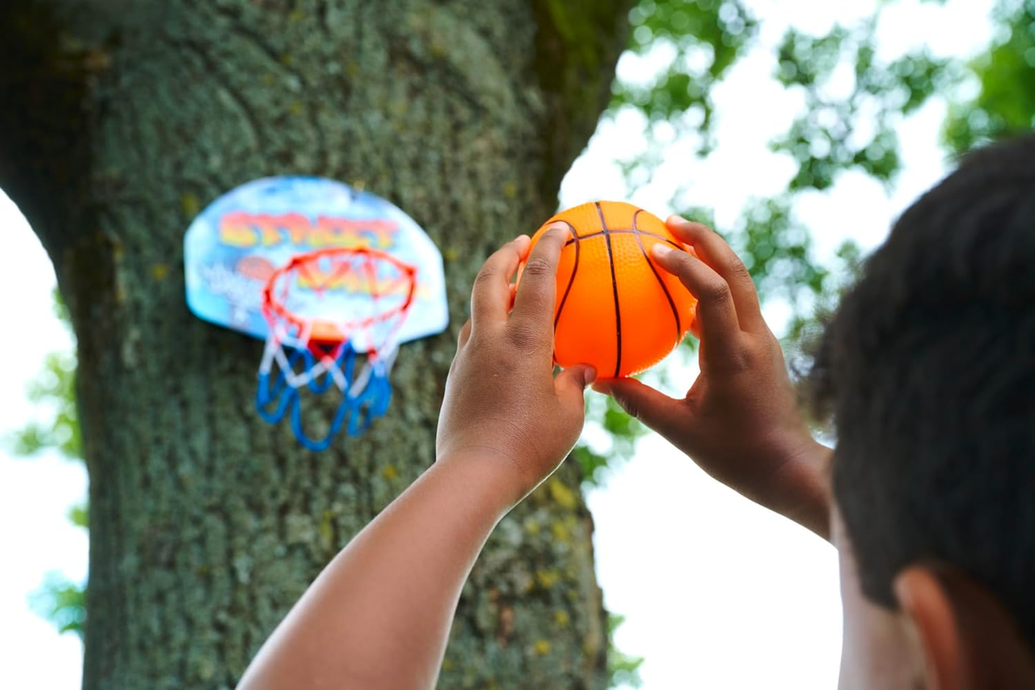 Simba 107406024 Halterung F&uuml;r Die T&uuml;r/Brett: 27,5X21Cm / Korb Mit Netz 15Cm D:8,6Cm Basketball Set/With Holder for the Door/Board: 27.5 X 21 Cm/Basket with Net 15 Cm/Ball Diameter: 8.6 Cm image number 3